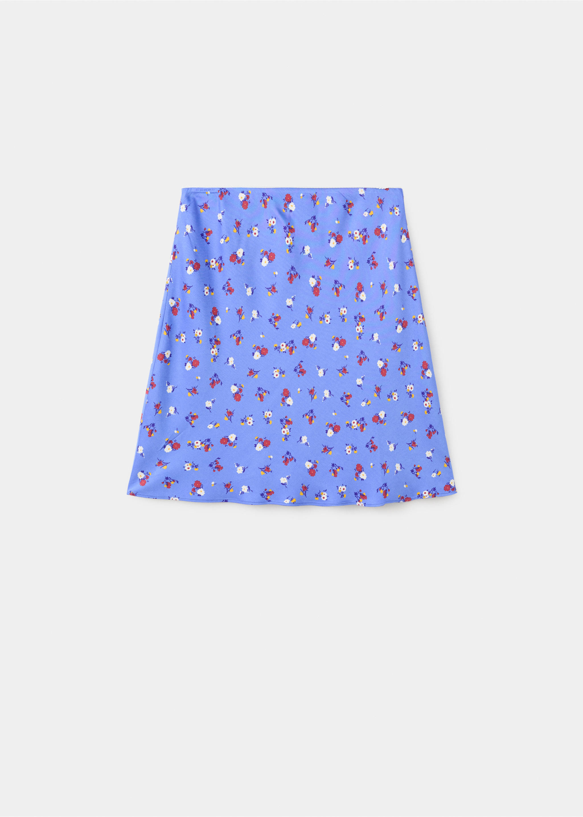 Floral print skirt - Article without model, Sky Blue. Ref: 27089217-00.