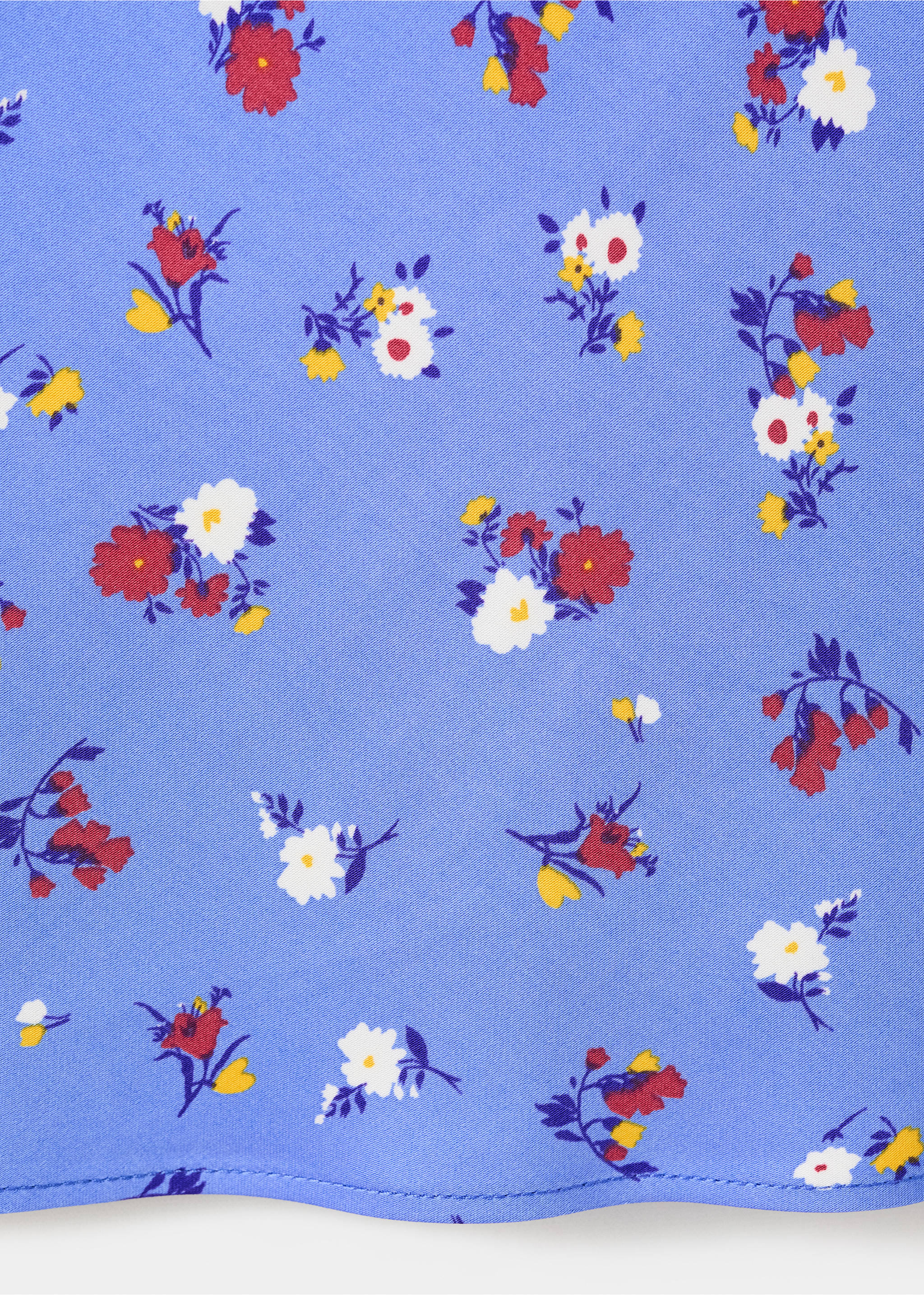 Floral print skirt - Details of the article 0, Sky Blue. Ref: 27089217-00.