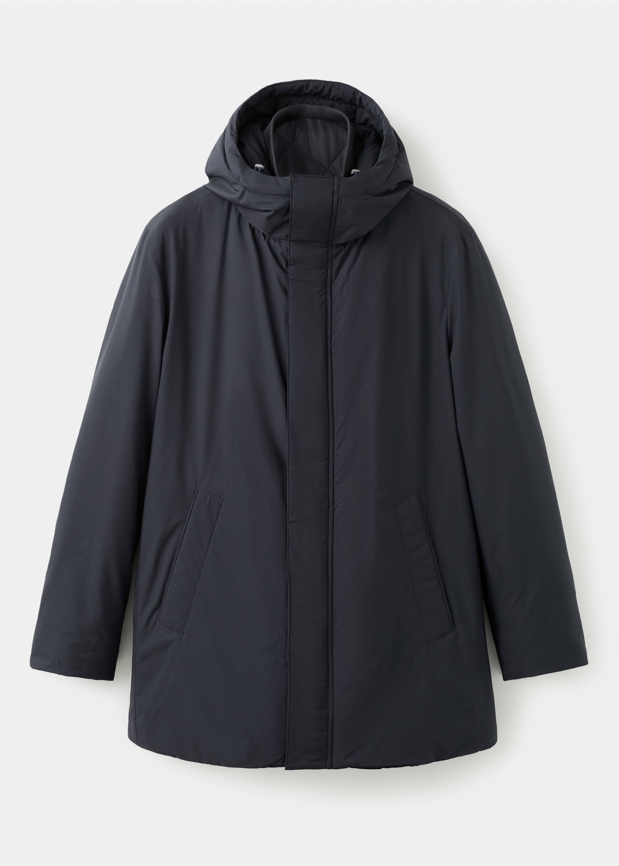 Parka acolchada water repellent desmontable - Artículo sin modelo, Azul marino. Ref: 27091171-00.