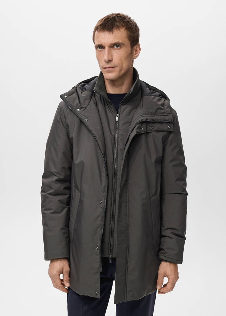 Detachable water-repellent padded parka - thumbnail 2