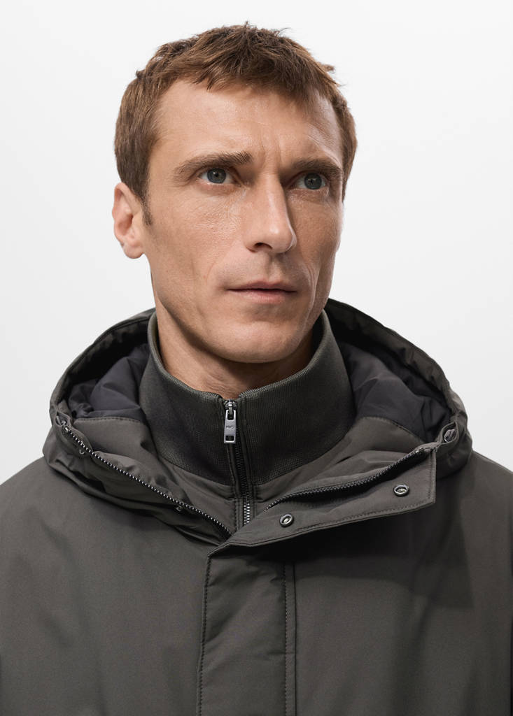 Detachable water-repellent padded parka - thumbnail 5
