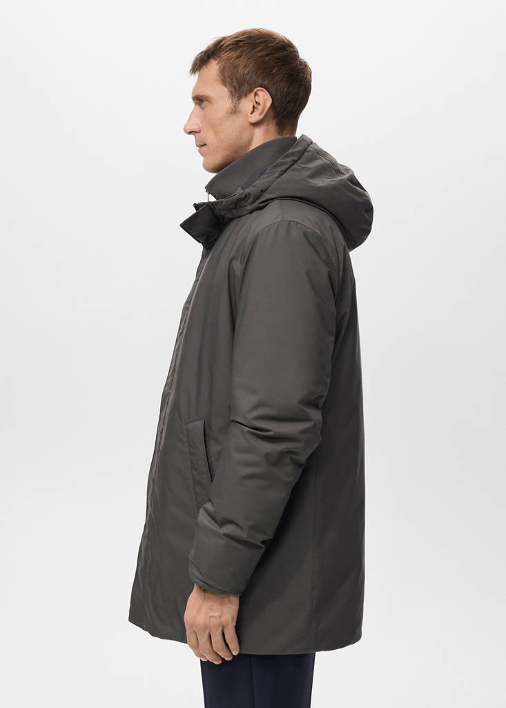 Detachable water-repellent padded parka - thumbnail 7