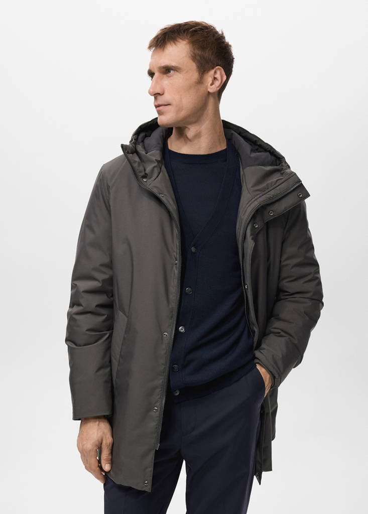 Detachable water-repellent padded parka - thumbnail 6