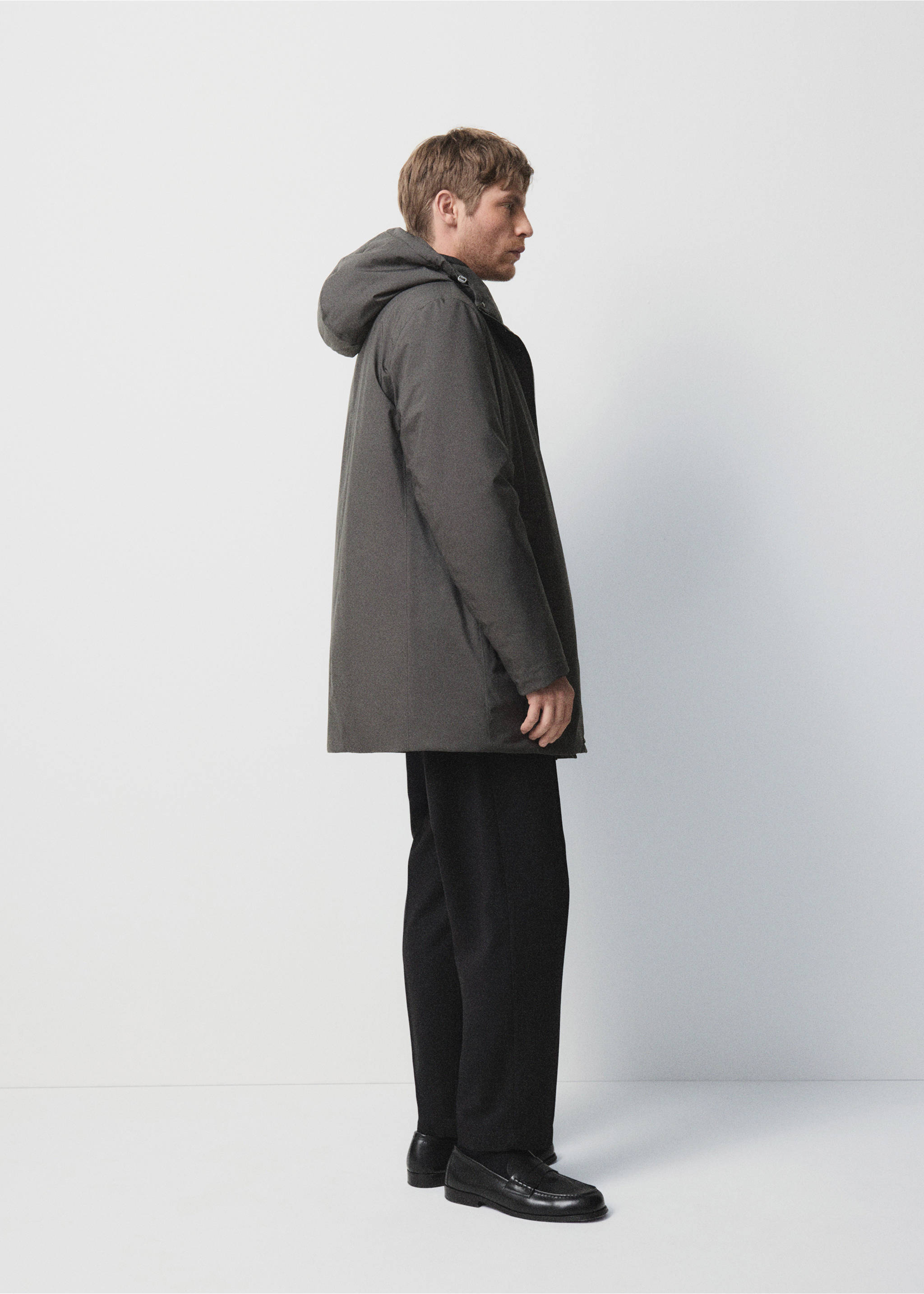 Parka acolchada water repellent desmontable - Detalle del artículo 5, Gris. Ref: 27091171-00.