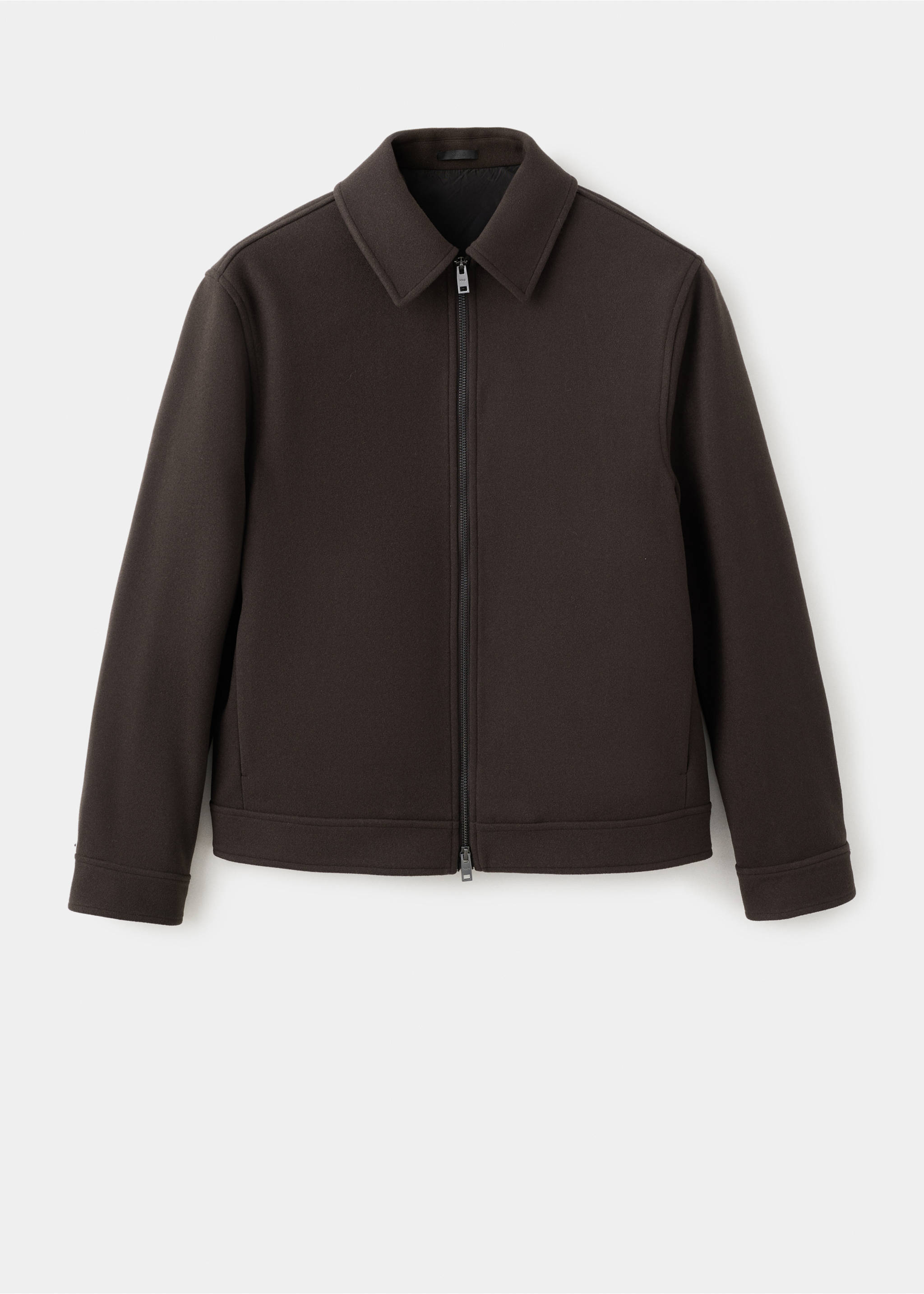 سترة صوف بسحاب - منتج دون نموذج, شوكولاتة. Ref: 27091172-00.