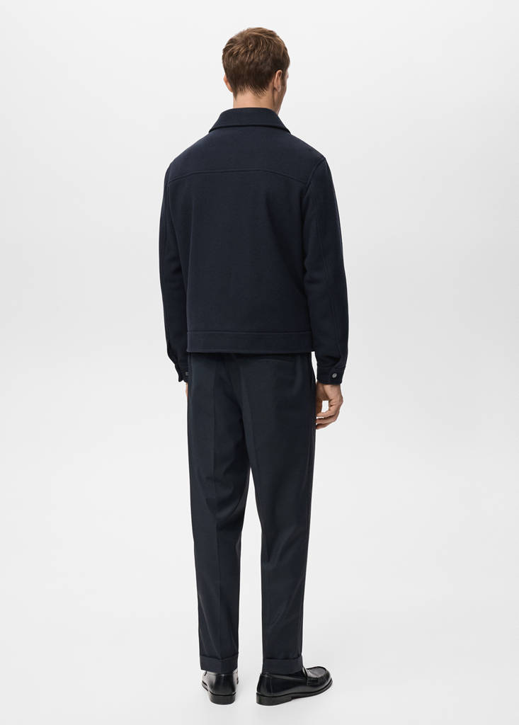 Zip-up cloth jacket — Navy