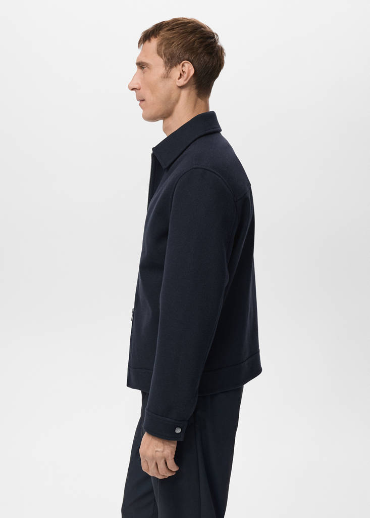 Zip-up cloth jacket — Navy