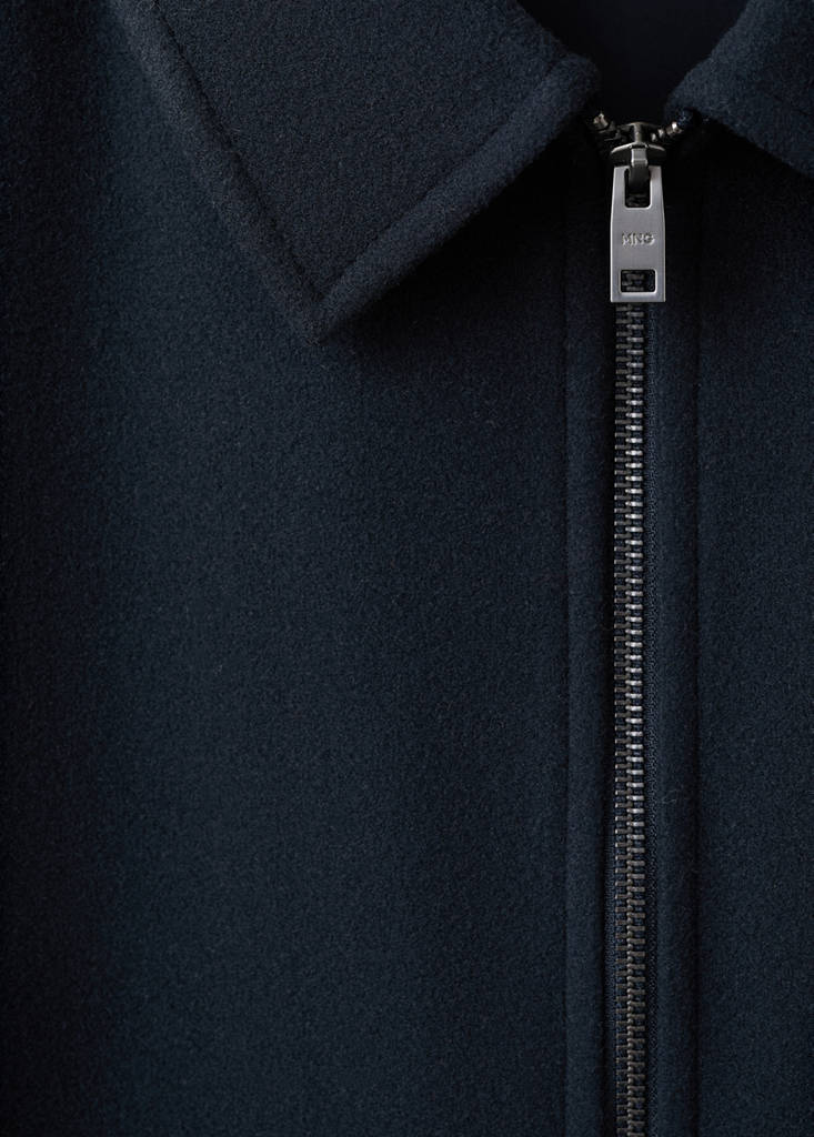 Zip-up cloth jacket — Navy