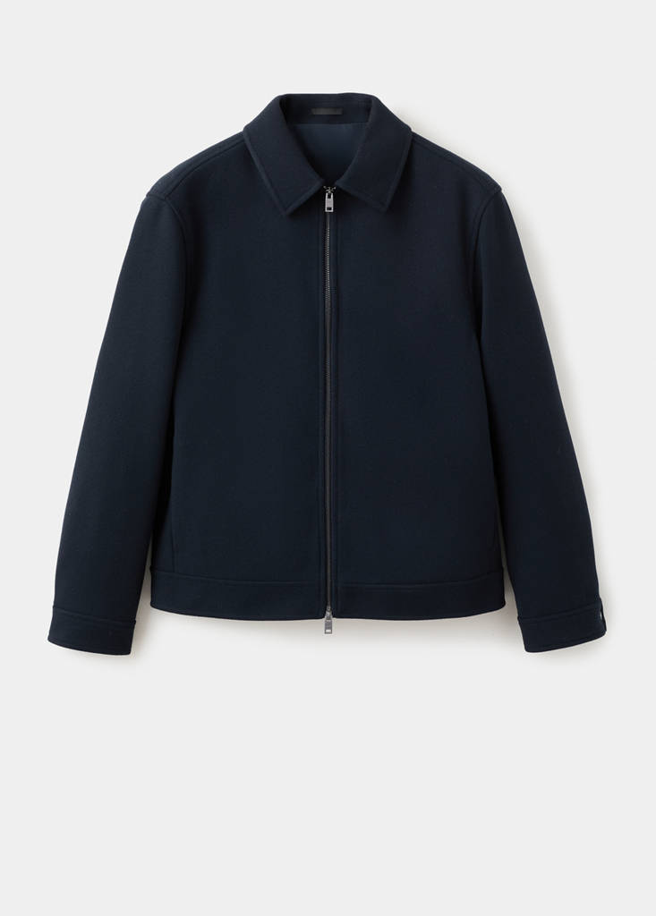 Zip-up cloth jacket — Navy