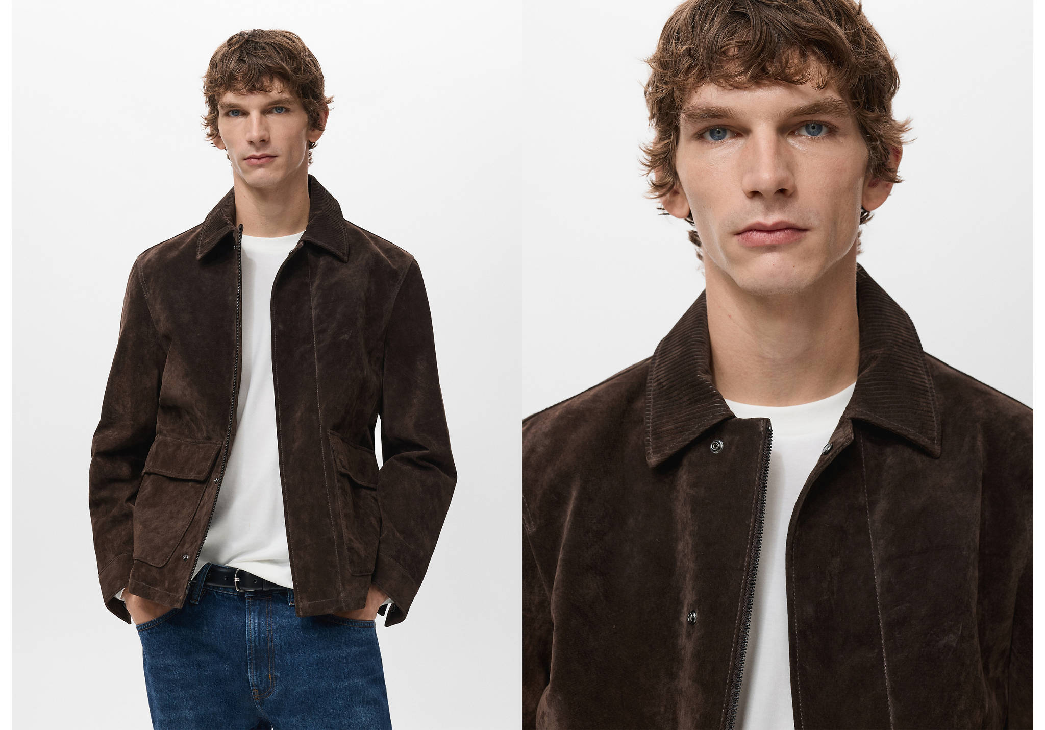 Cazadora 100% piel ante - Plano panorámico