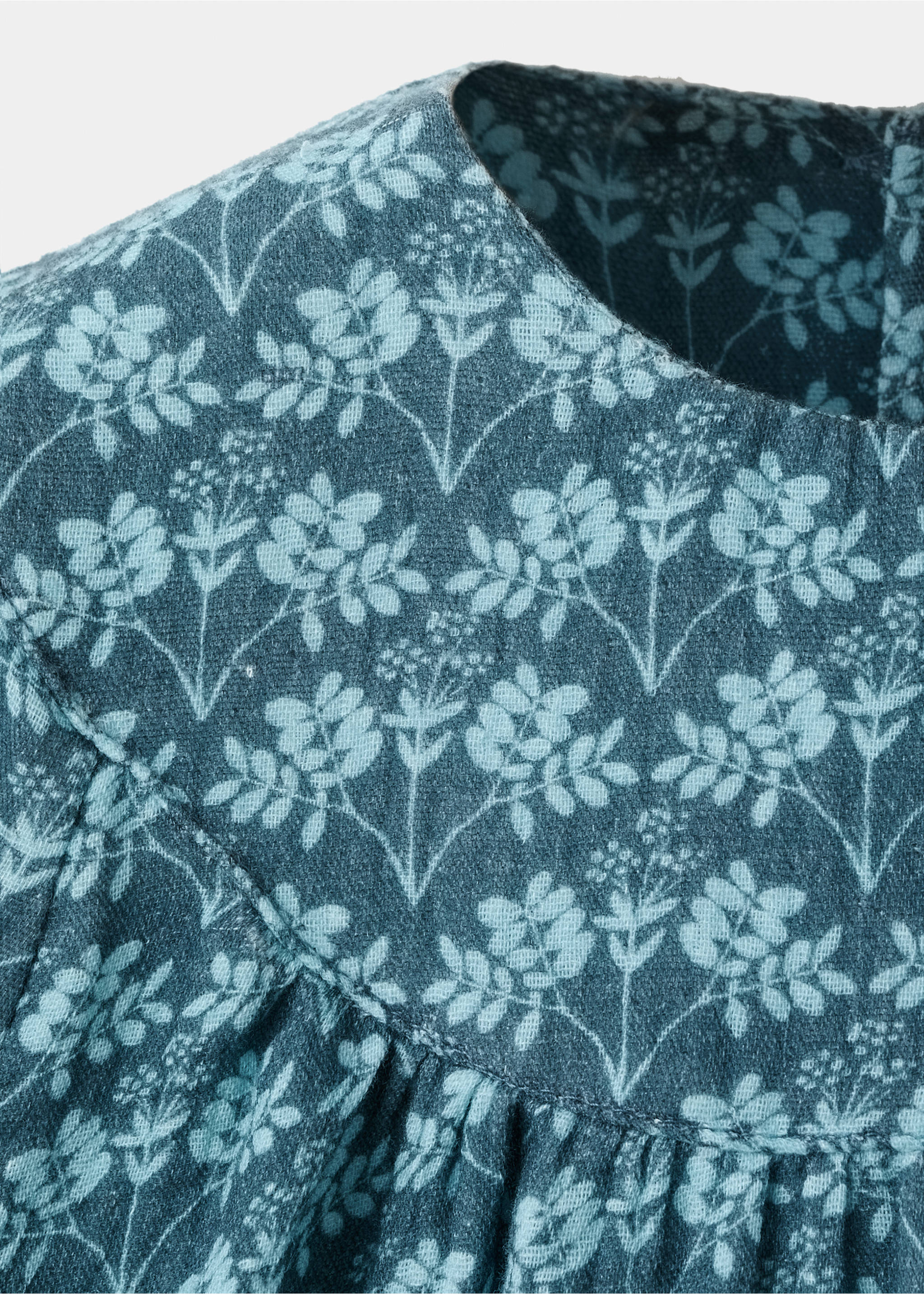 Vestido algodón flores - Detalle del artículo 8, Esmeralda. Ref: 27091174-00.