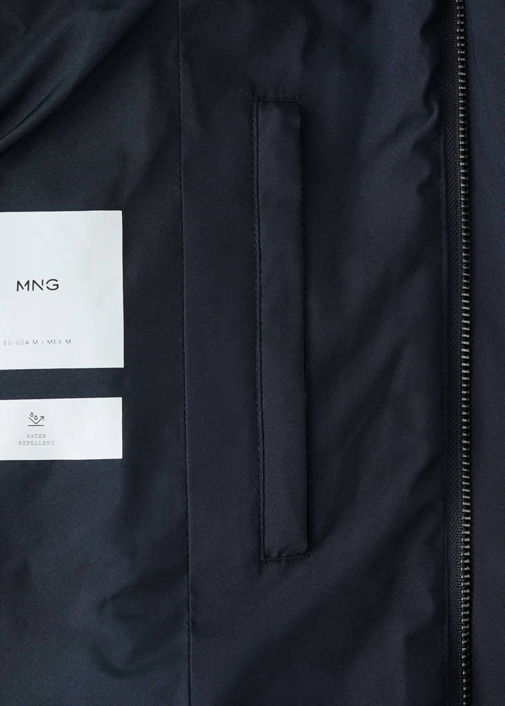 Short water-repellent puffer jacket - Men | MANGO USA