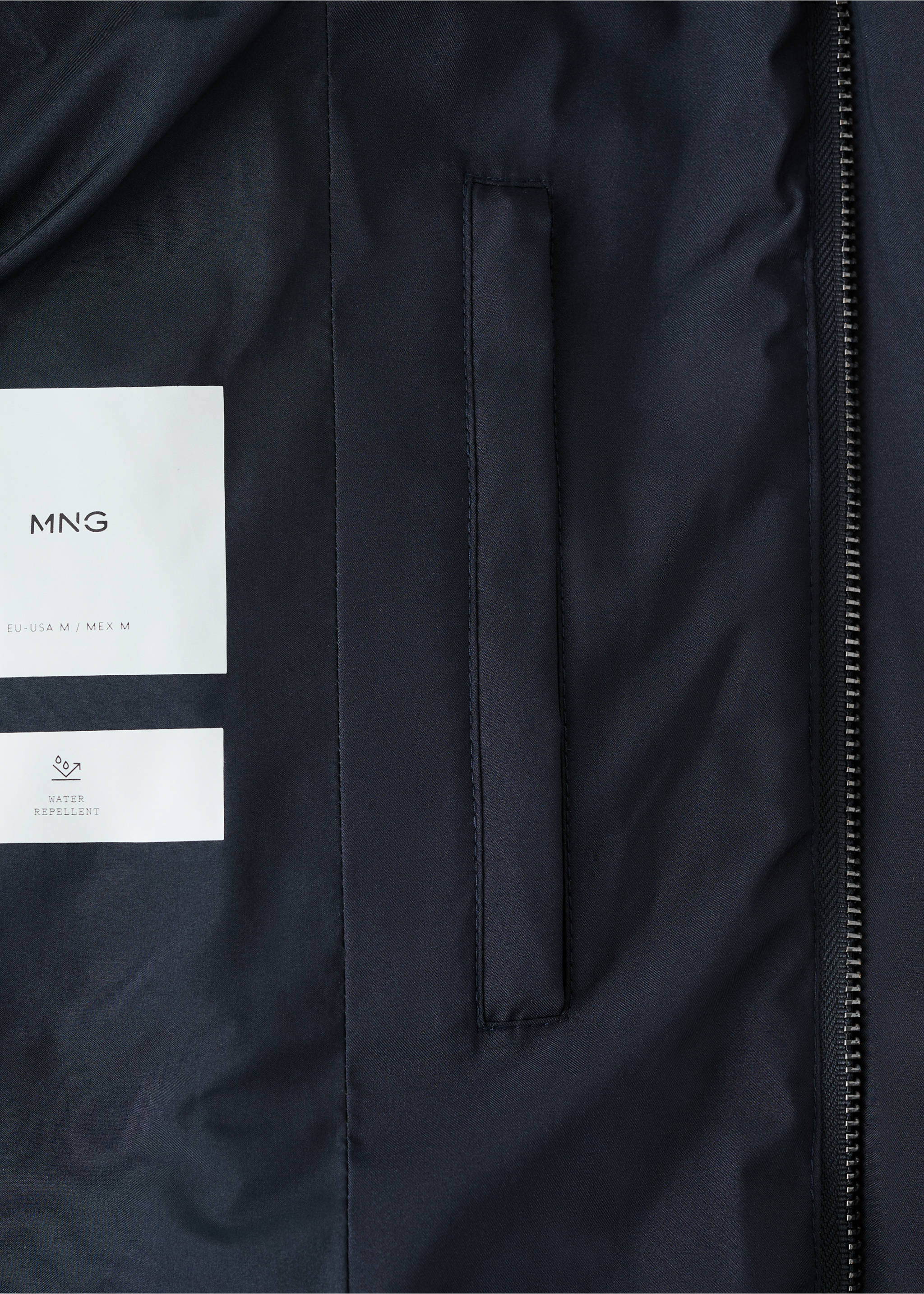 Anorak corto acolchado water repellent - Detalle del artículo 0, Azul marino. Ref: 27091175-00.