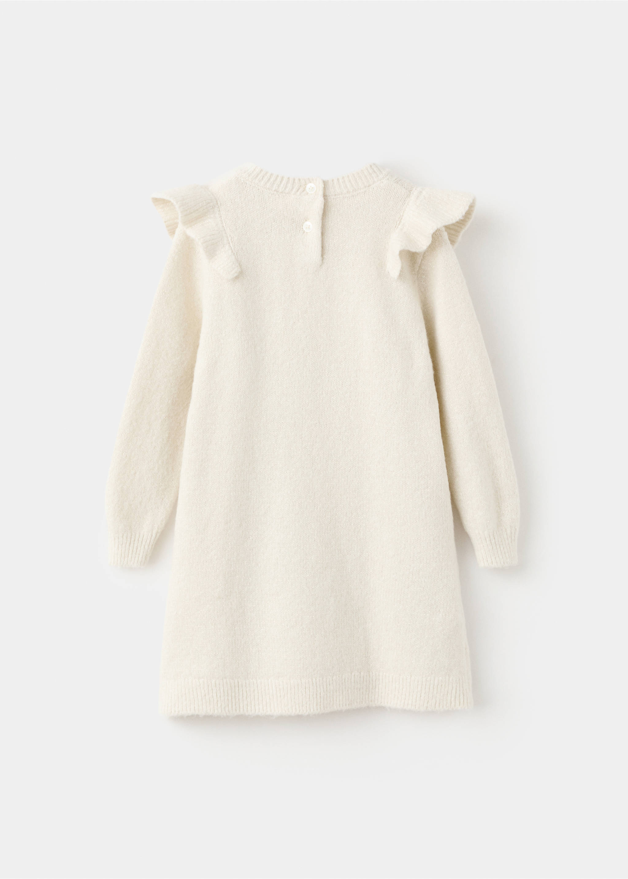 Lurex ruffled dress - Reverse of the article, Beige. Ref: 27091180-00.
