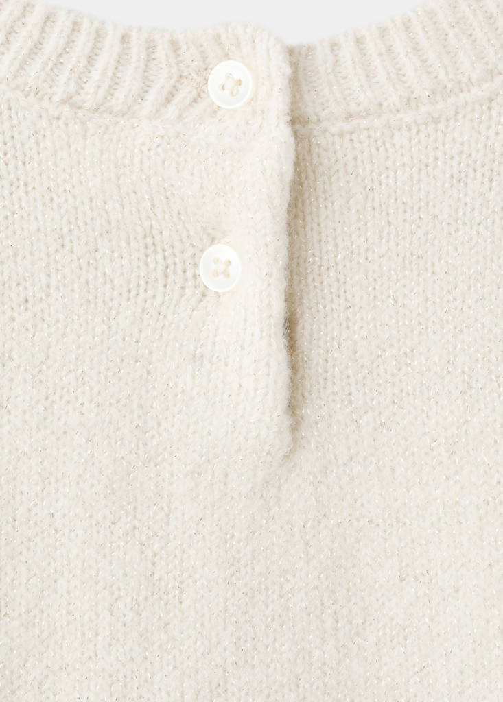 Lurex ruffled dress — Beige
