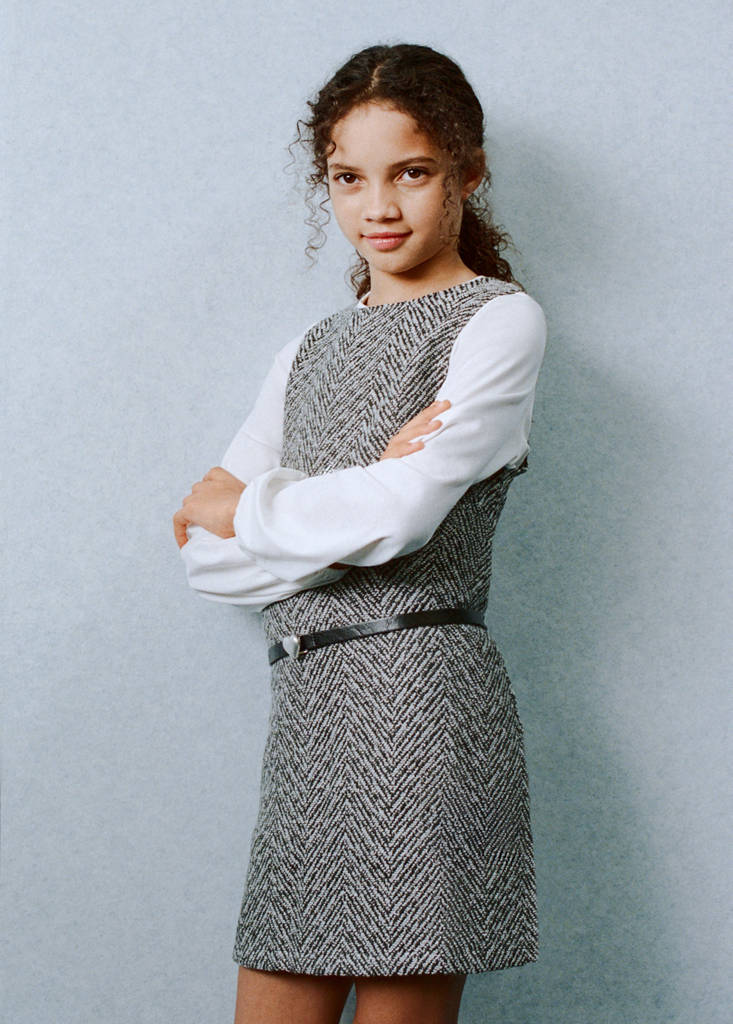 Lurex tweed dress — Blue