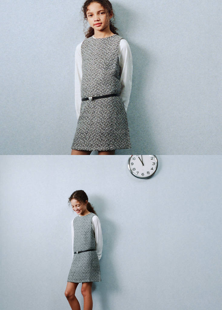 Lurex tweed dress — Blue