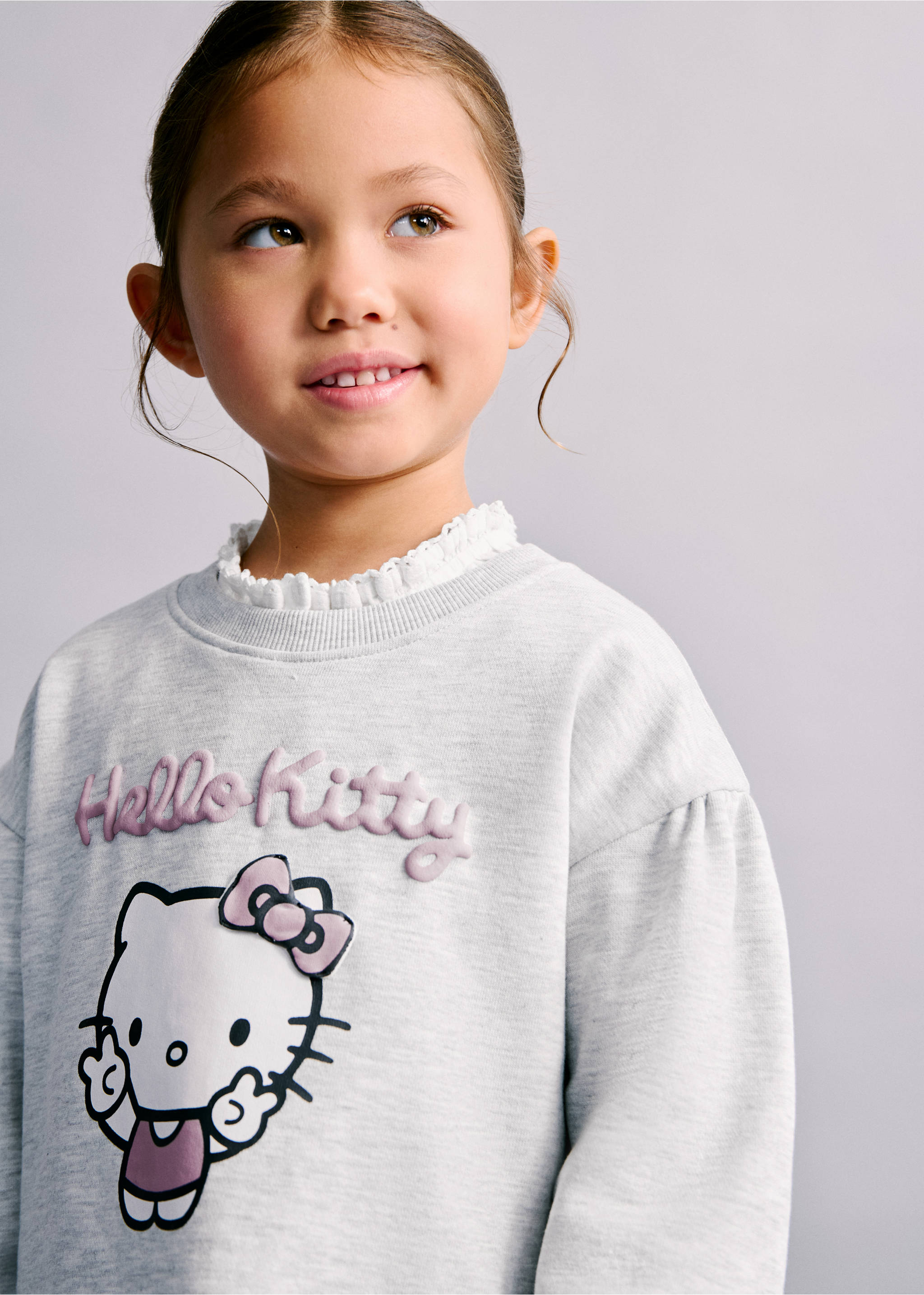 Hello Kitty sweatshirt dress - Medium plane, Light Heather Grey. Ref: 27091183-00.