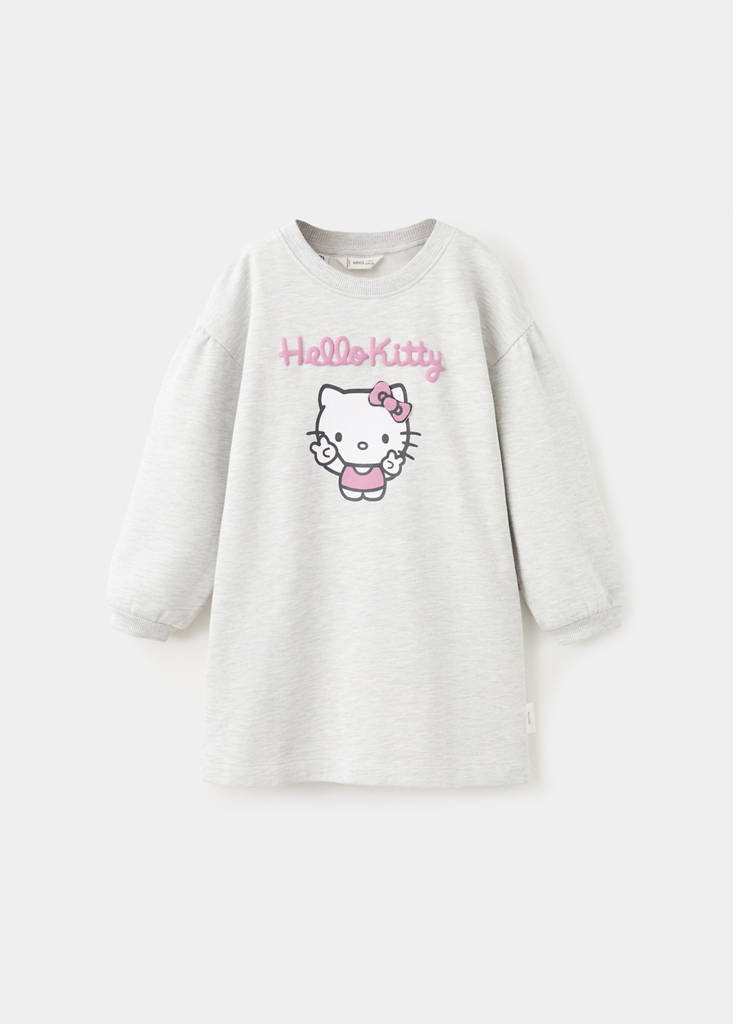 Hello Kitty sweatshirt dress — Light Heather Grey