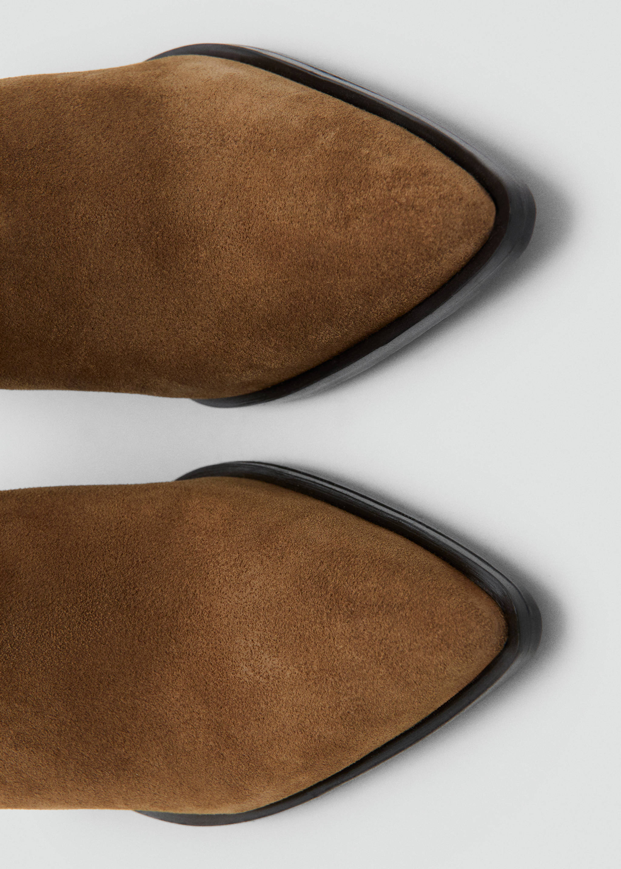 Suede block-heel boots - Details of the article 1