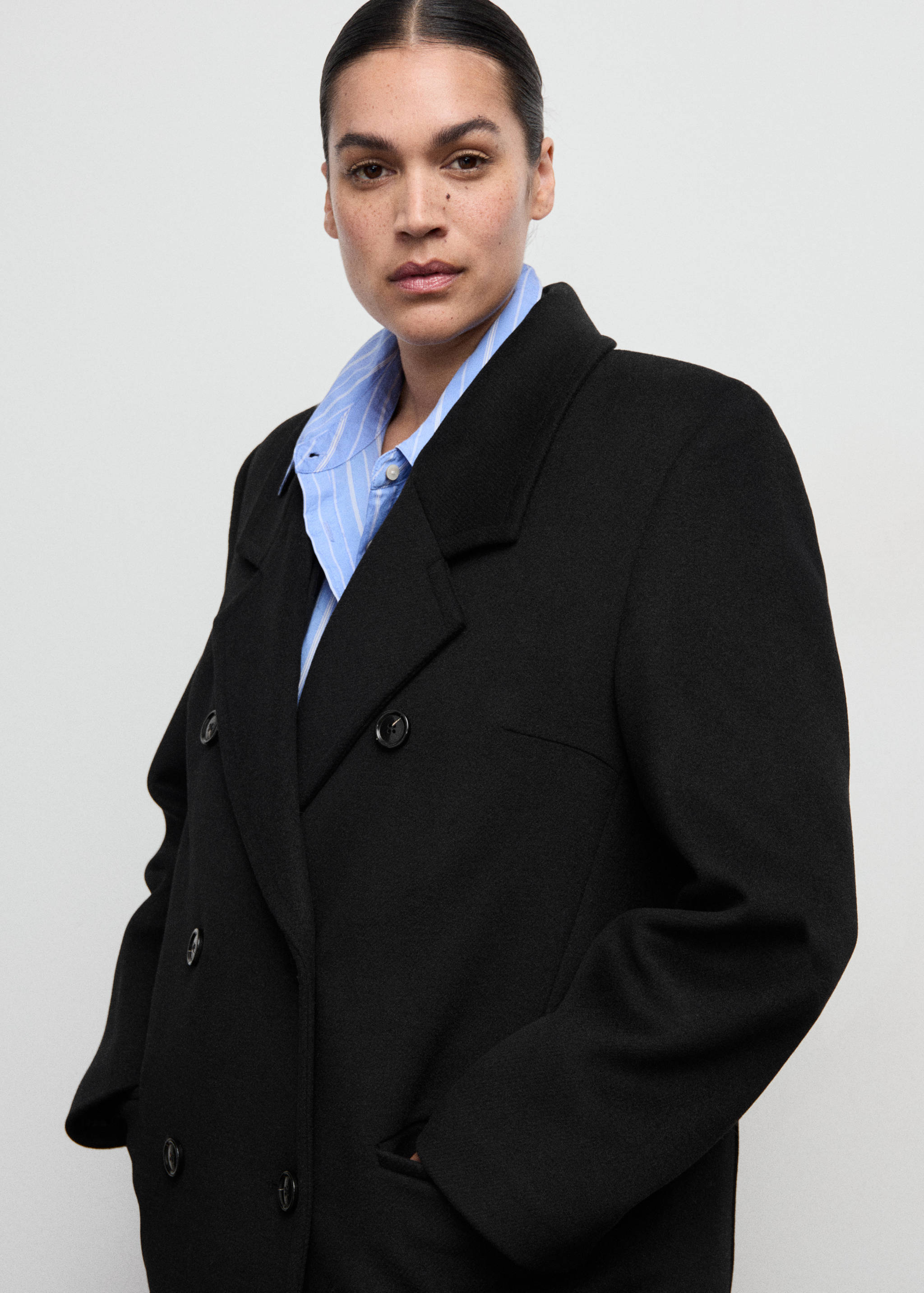 Manteau en laine à double boutonnage - Détail de l'article 5