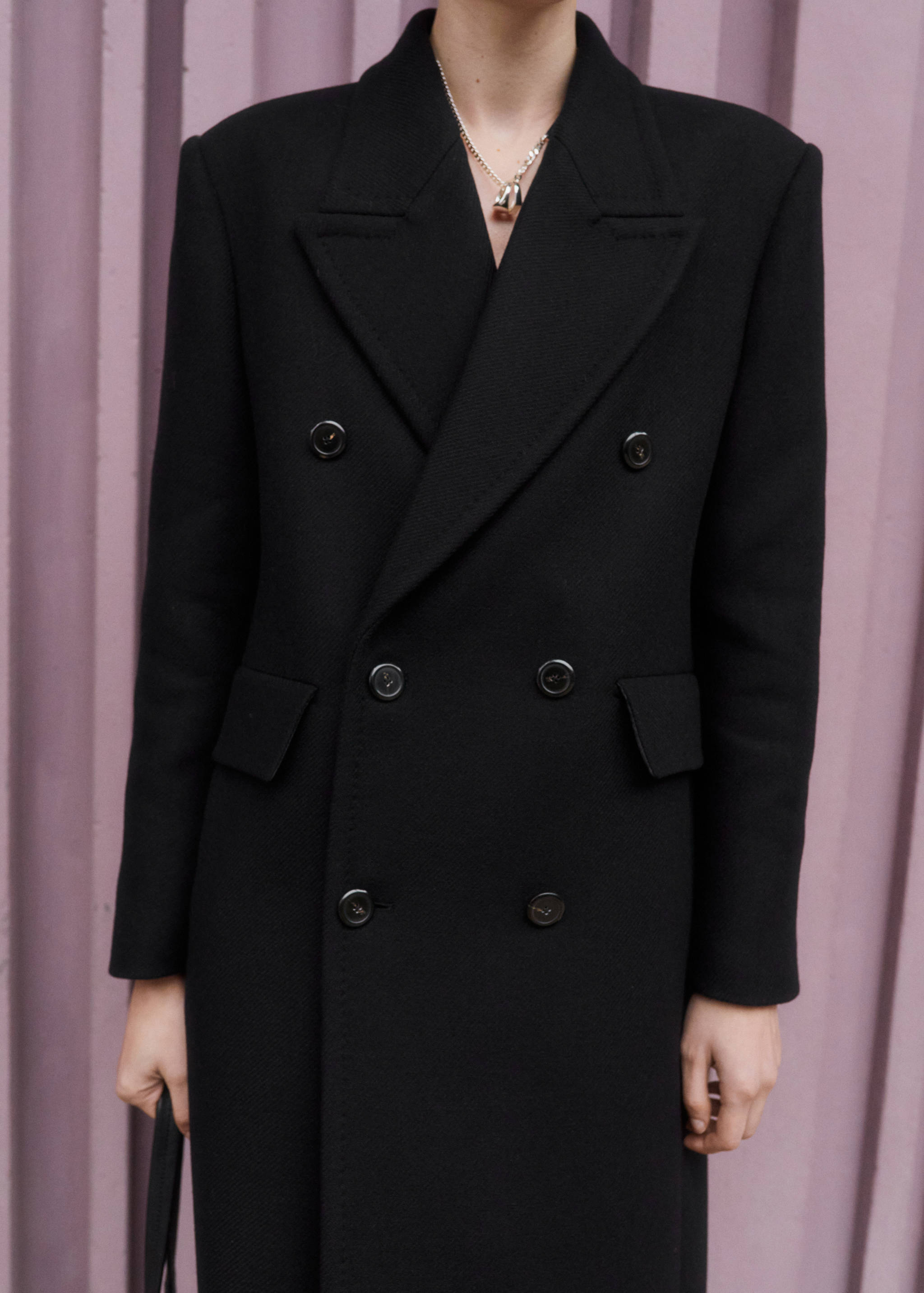 Double-breasted wool coat - Details of the article 1