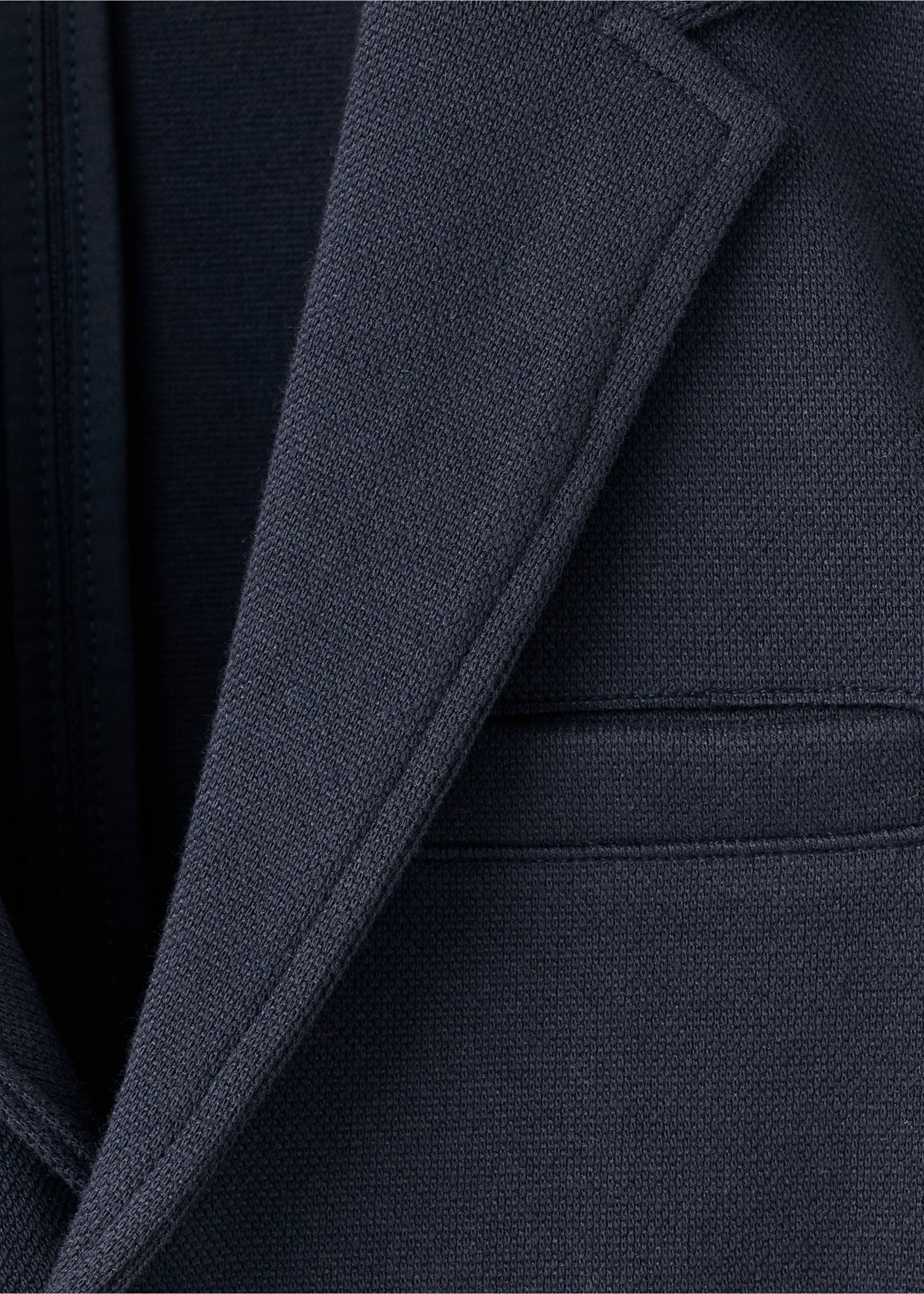 Americana algodón piqué - Detalle del artículo 8, Azul marino. Ref: 27091188-00.