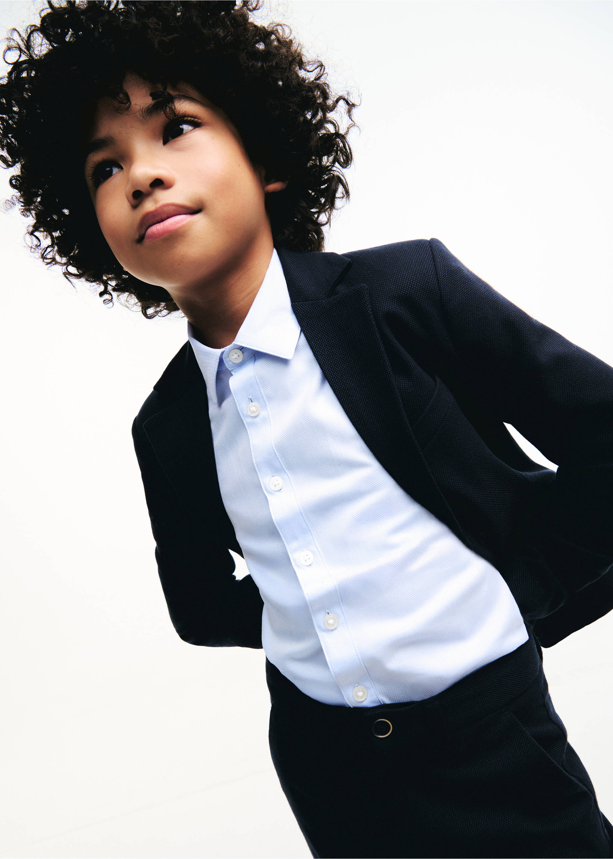 Blazer algodão piqué - Pormenor do artigo 5, Azul-marinho. Ref: 27091188-00.