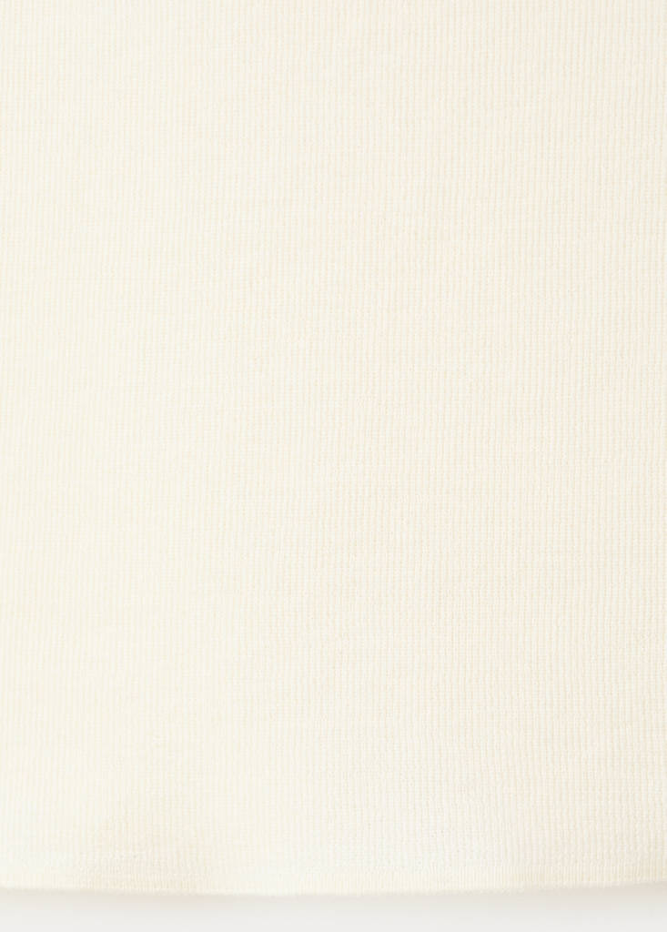 Wool-blend knitted top — Ecru
