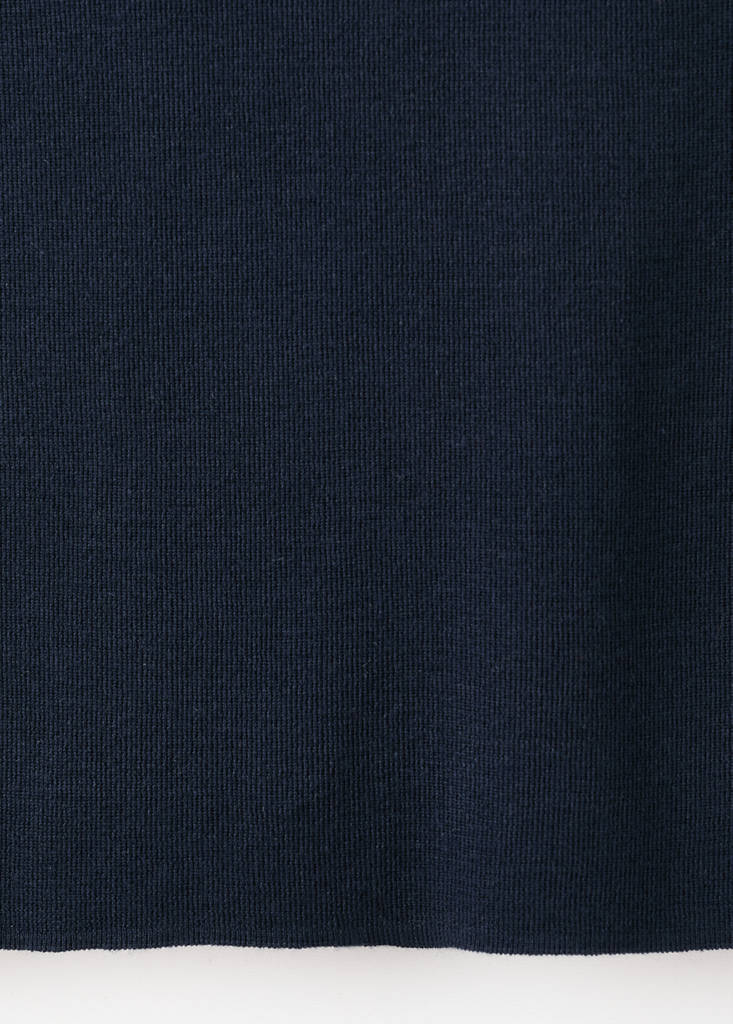 Wool-blend knitted top — Dark Navy