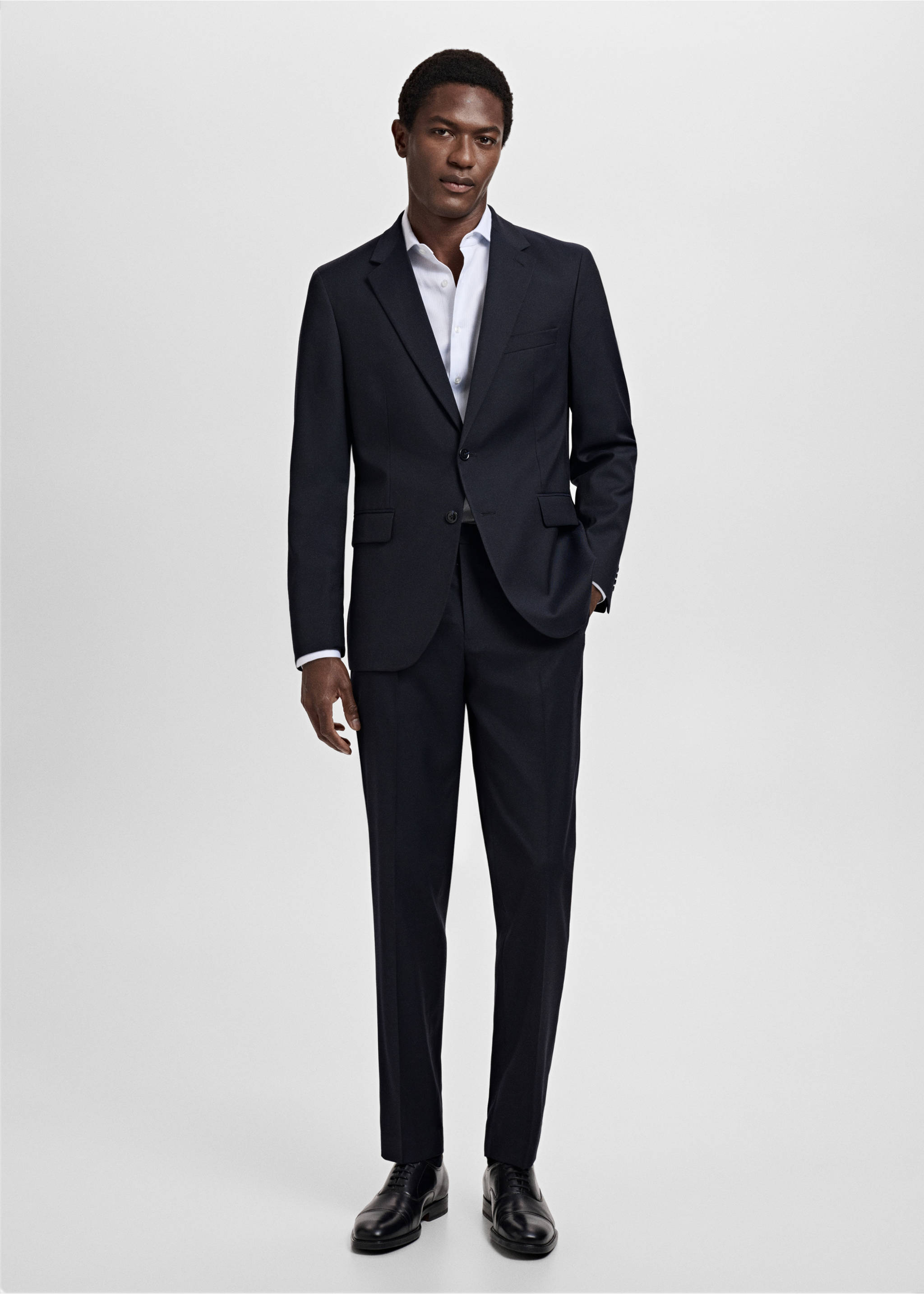 Milan slim-fit suit jacket - General plane, Navy. Ref: 27091191-00.