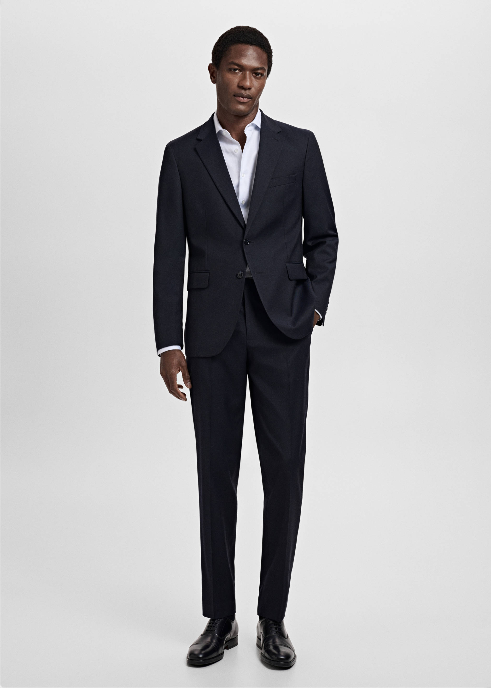 Milan slim-fit suit jacket - General plane