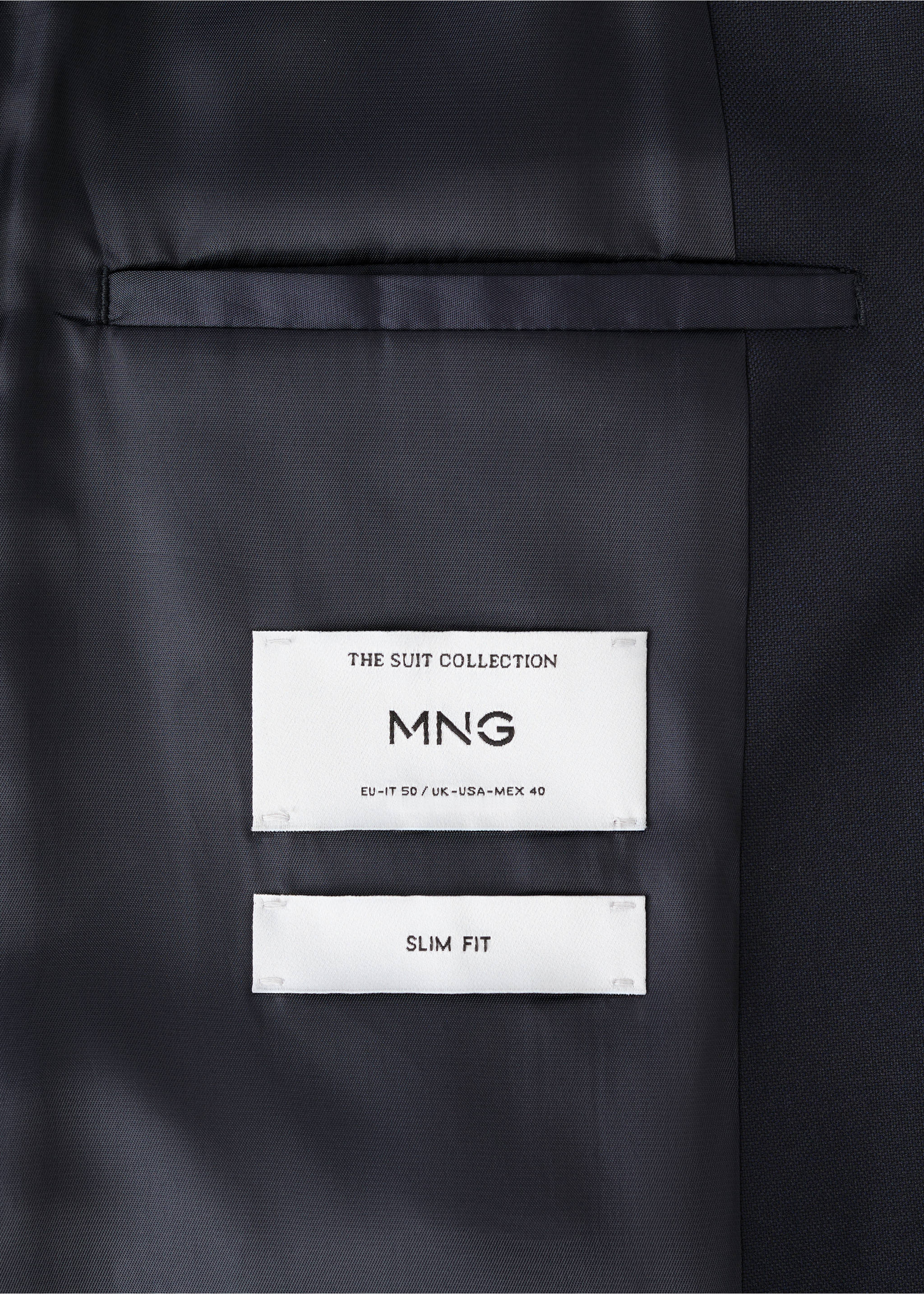 Milan slim-fit suit jacket - Details of the article 0, Navy. Ref: 27091191-00.