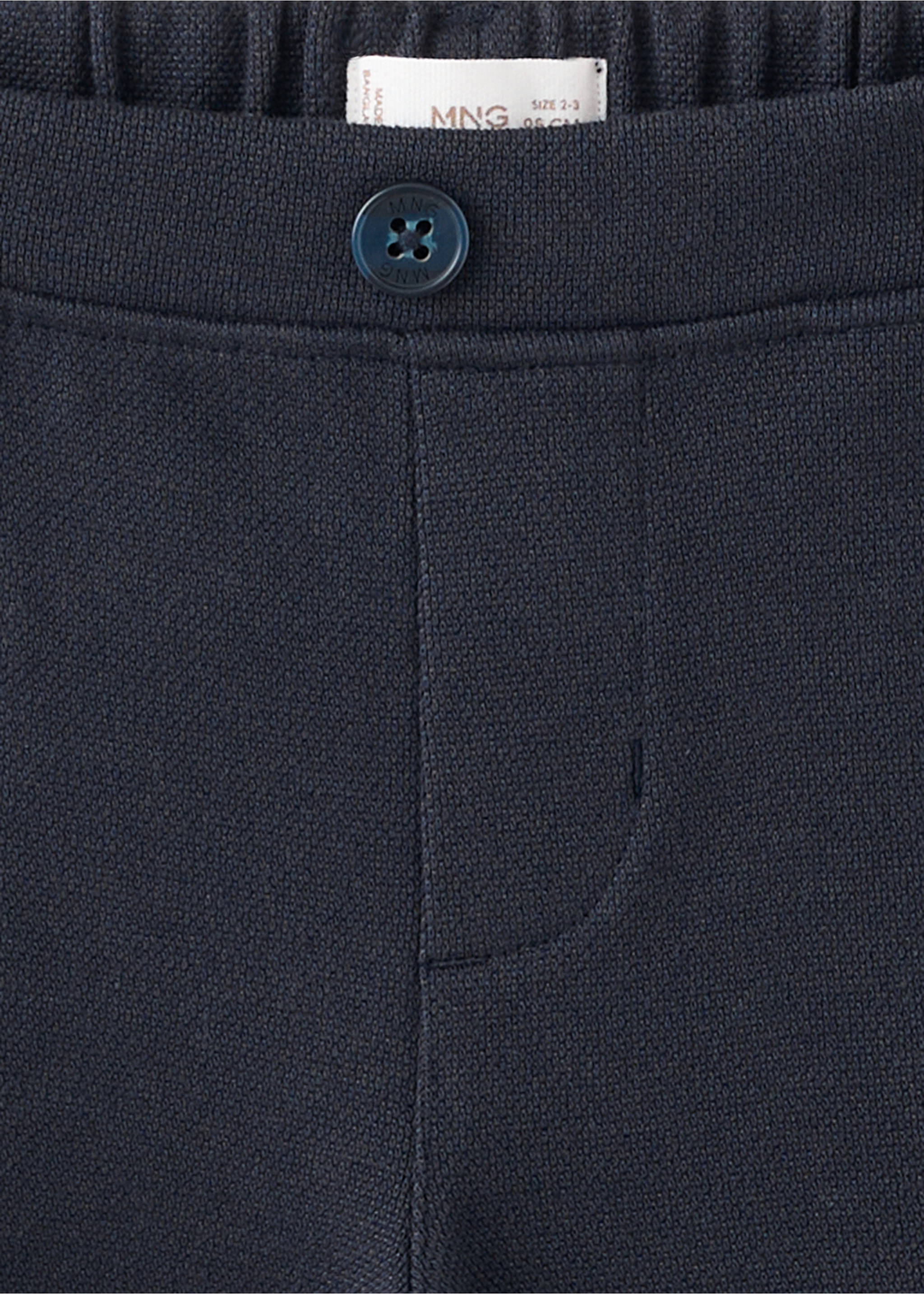 Pique suit trousers - Details of the article 8, Navy. Ref: 27091193-00.