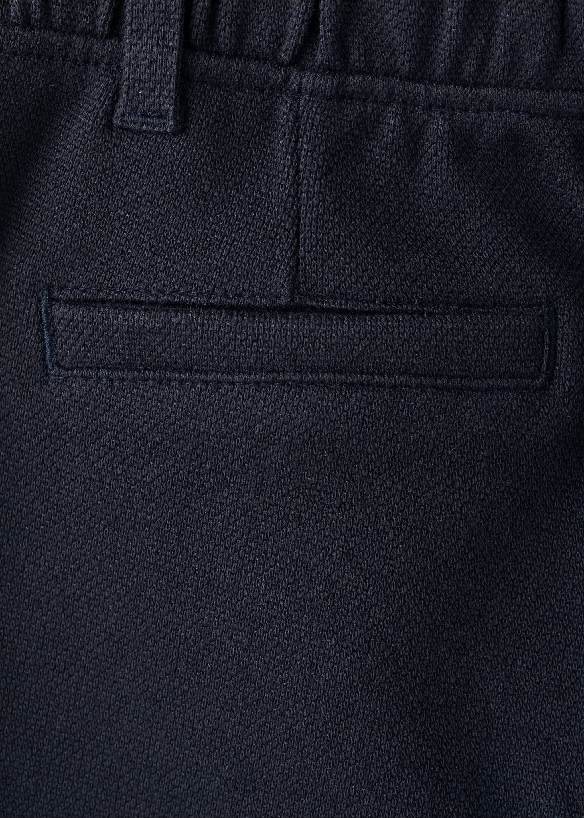 Pique suit trousers - Details of the article 0, Navy. Ref: 27091193-00.