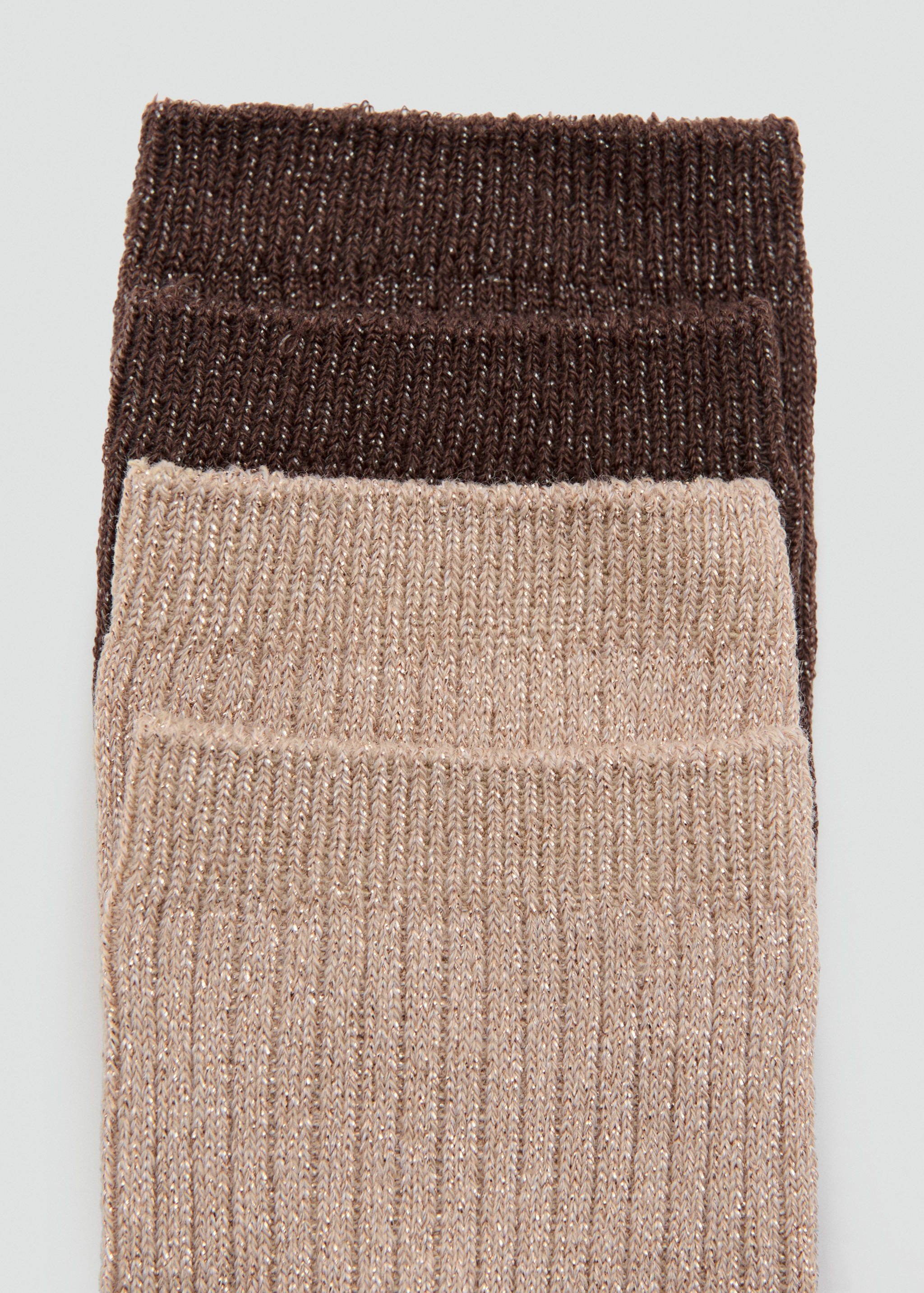Pack of 2 ribbed lurex socks - Medium plane