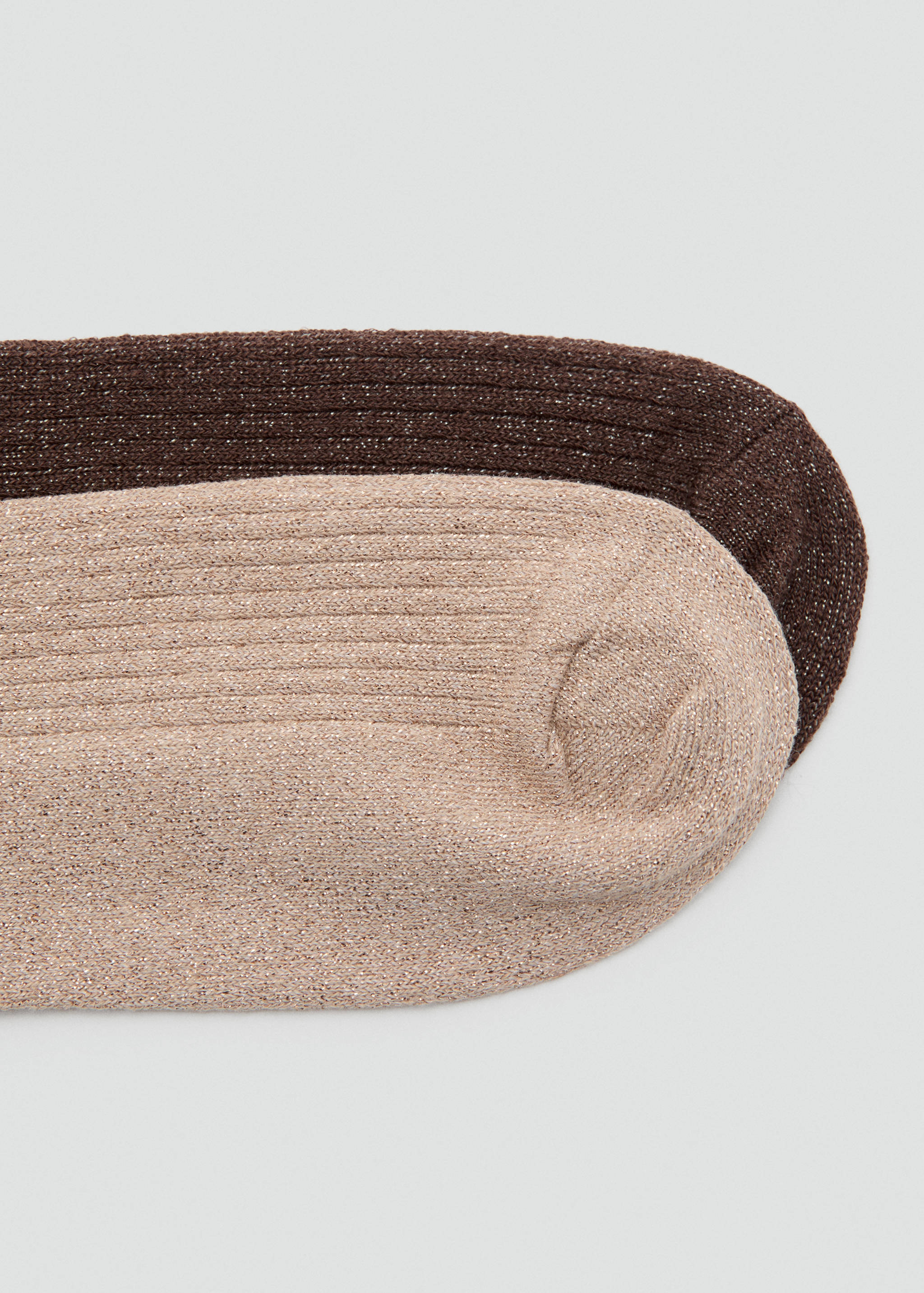 Pack of 2 ribbed lurex socks - Details of the article 1