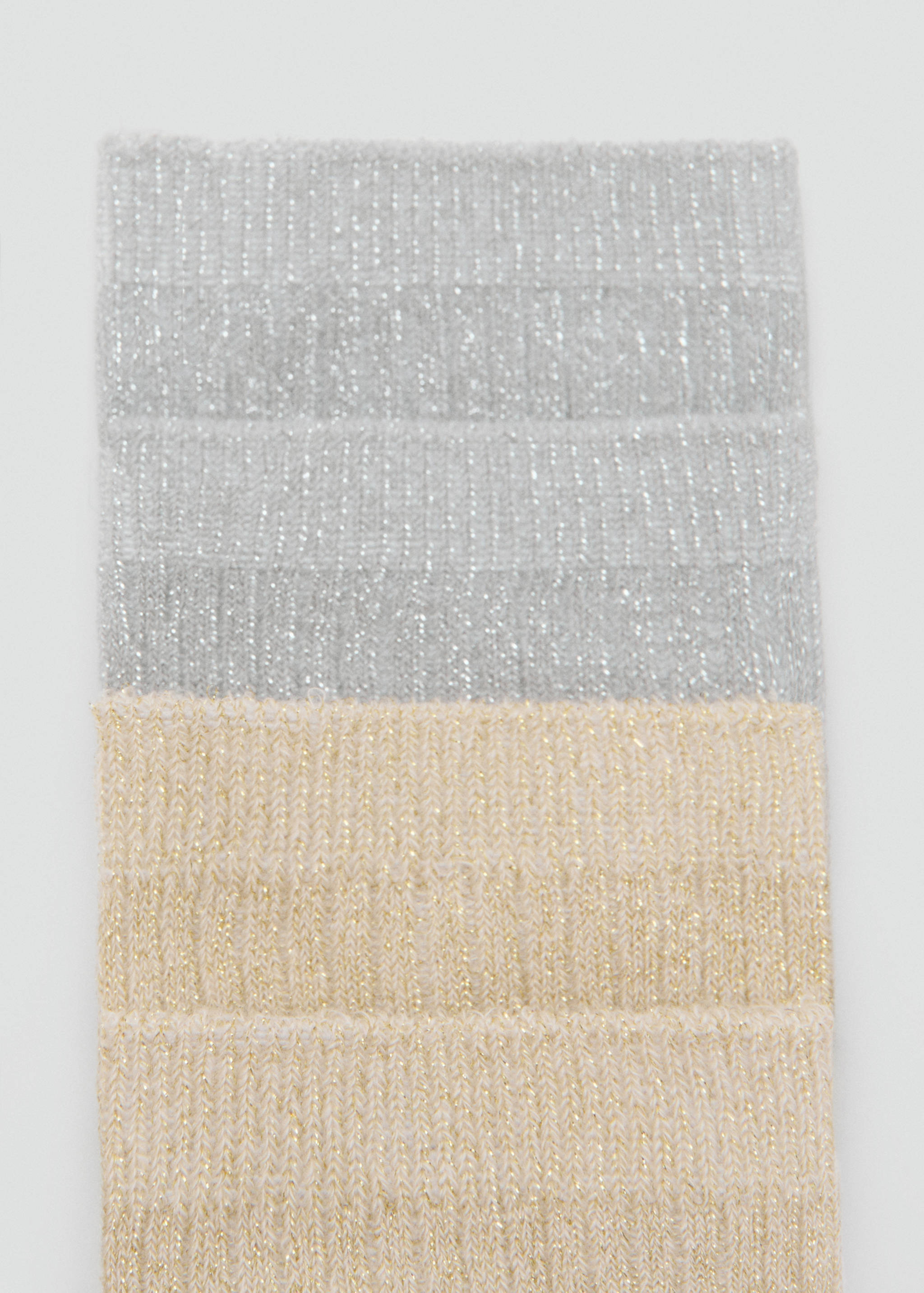 Pack of 2 ribbed lurex socks - Details of the article 1