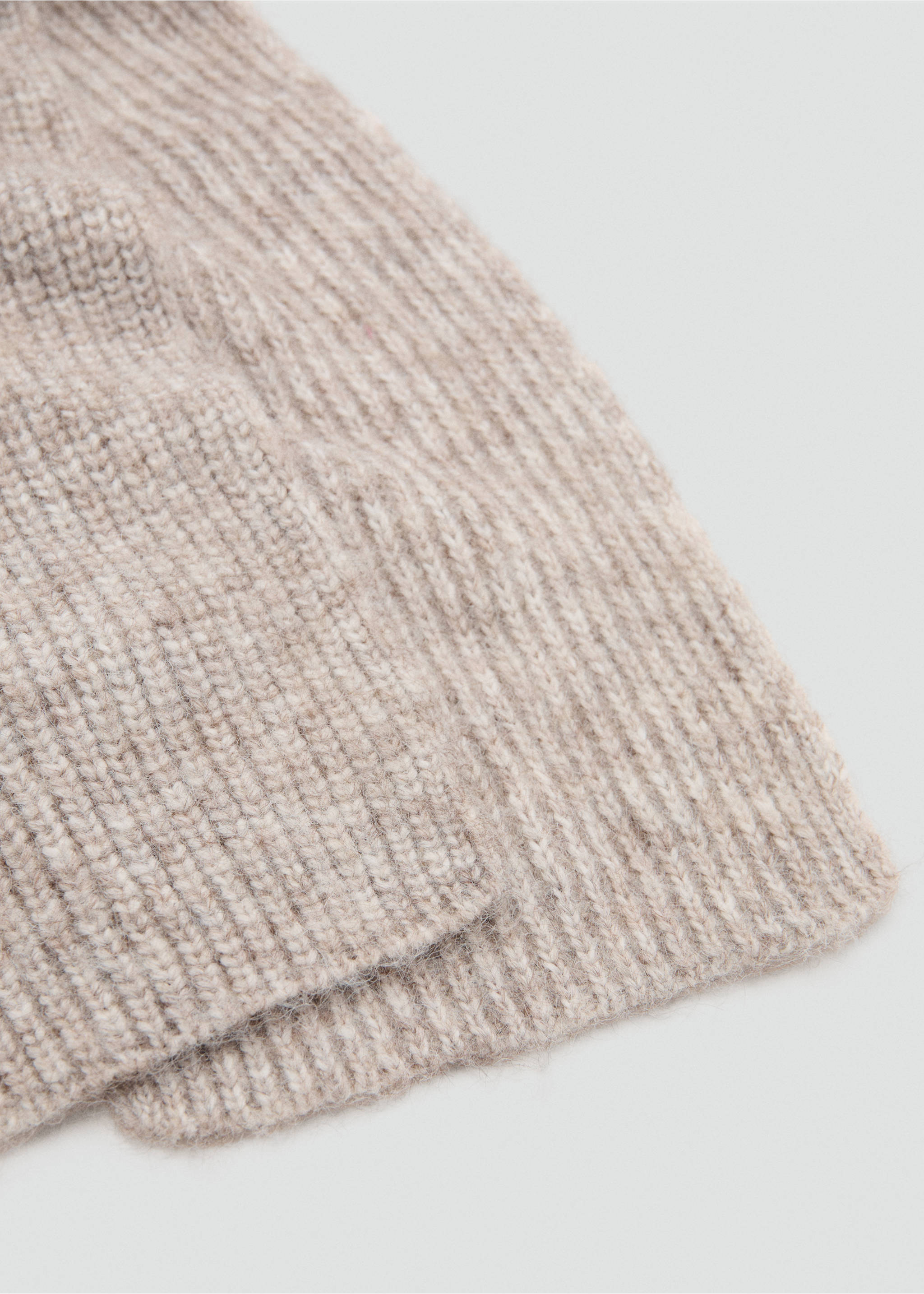 Combined-knit scarf - Medium plane, Medium Brown. Ref: 27091195-00.