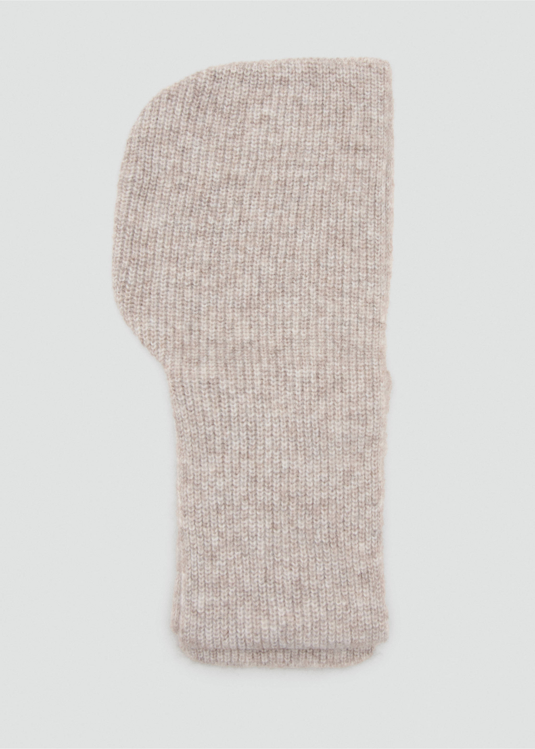 Combined-knit scarf - Article without model, Medium Brown. Ref: 27091195-00.