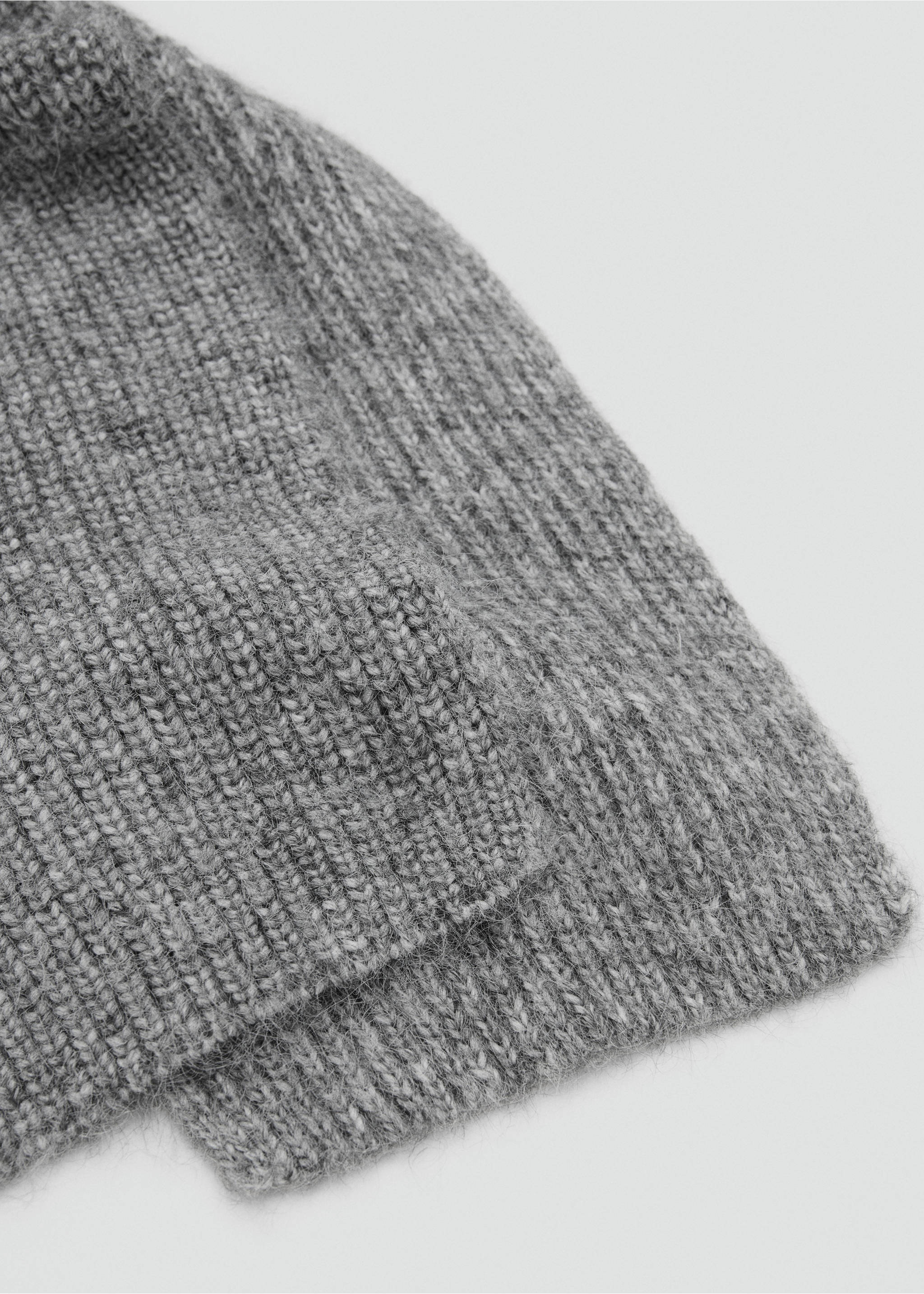 Combined-knit scarf - Medium plane, Medium Heather Grey. Ref: 27091195-00.