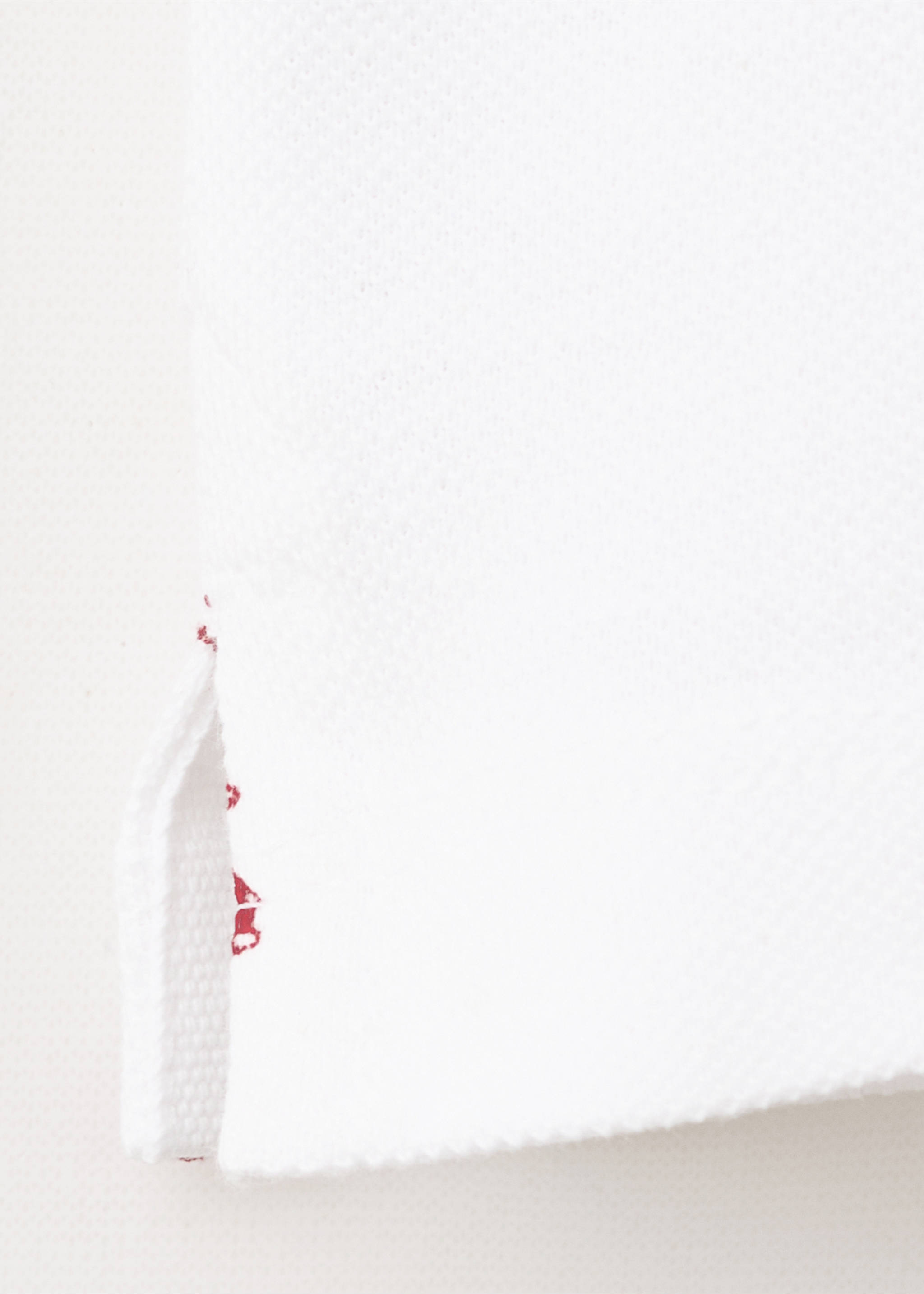 Printed cotton polo shirt - Details of the article 8, White. Ref: 27091196-00.