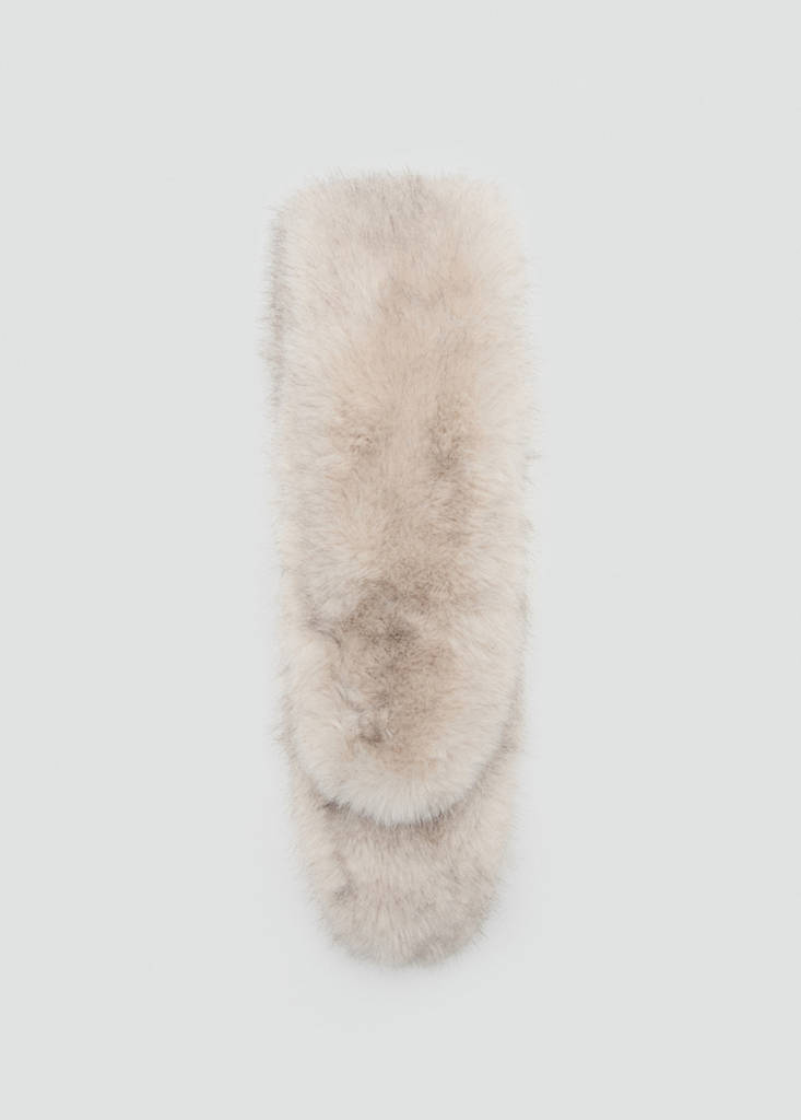 Faux-fur scarf — Beige
