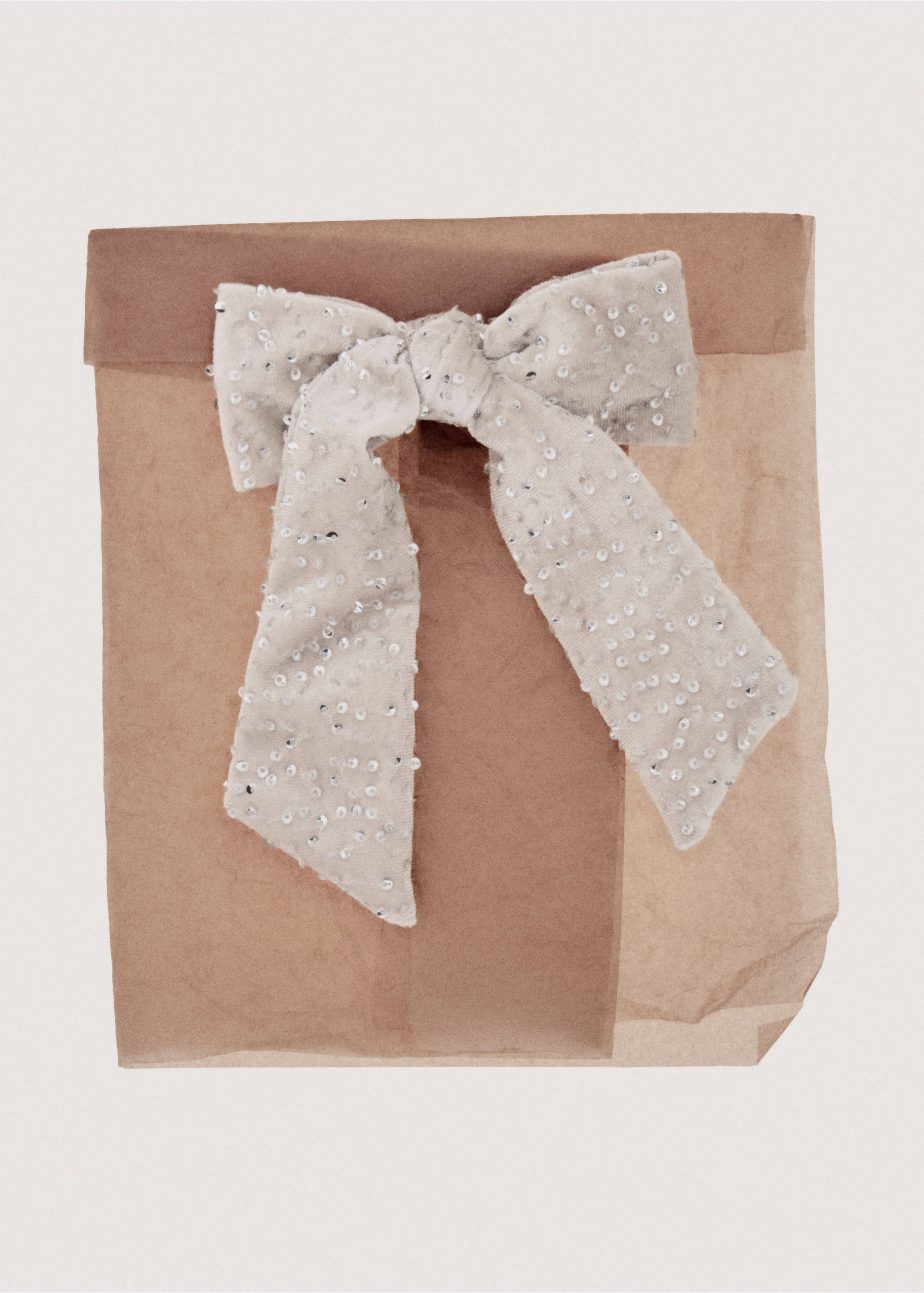 مشبك شعر لامع مزين بالترتر - تفاصيل المنتج 7, رملي. Ref: 27091203-00.