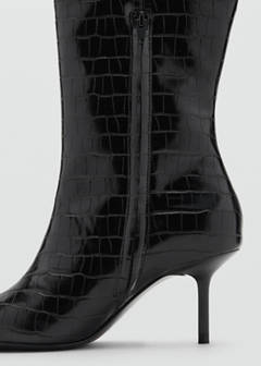 Croc-effect boots — Black 4