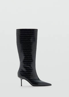 Croc-effect boots — Black 2