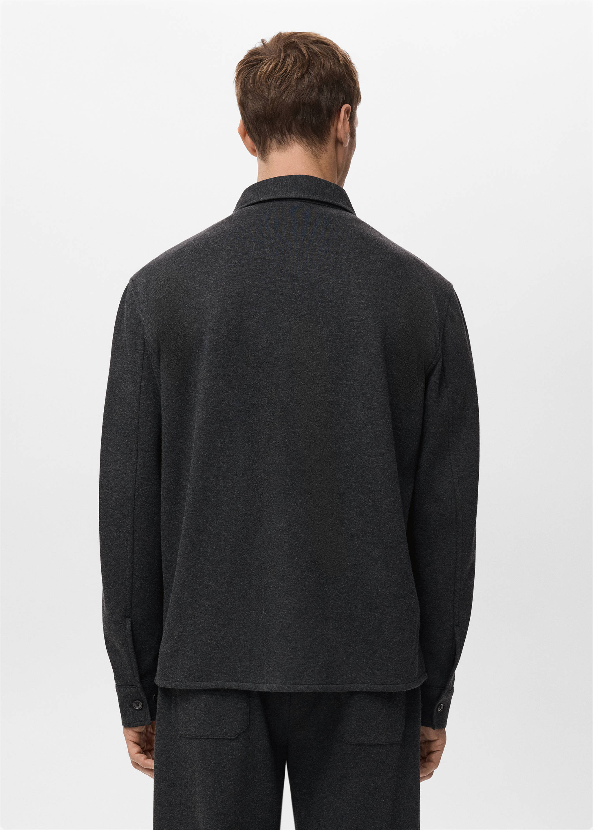 Flannel overshirt with pockets - Reverse of the article