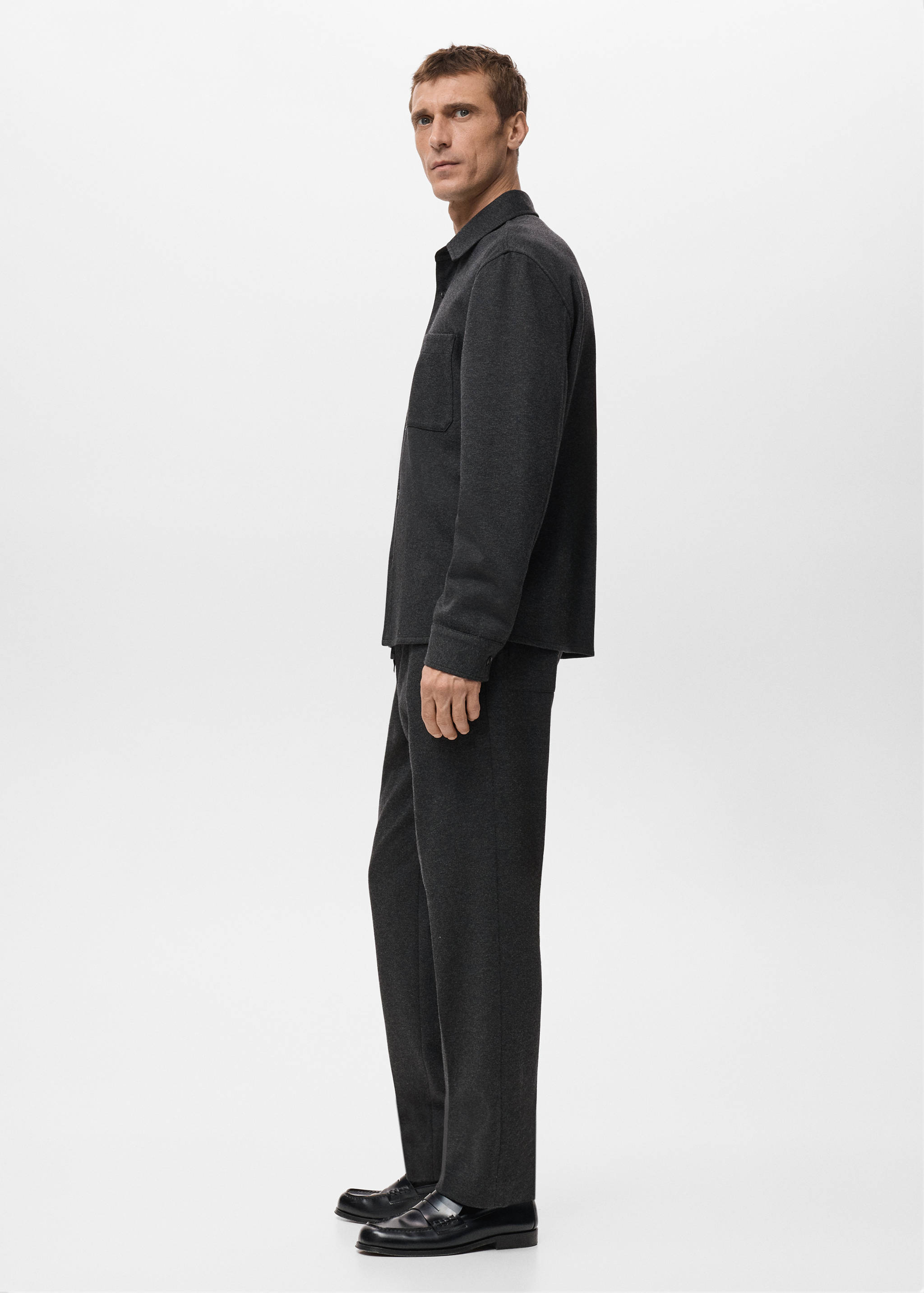 Flannel overshirt with pockets - Details of the article 2