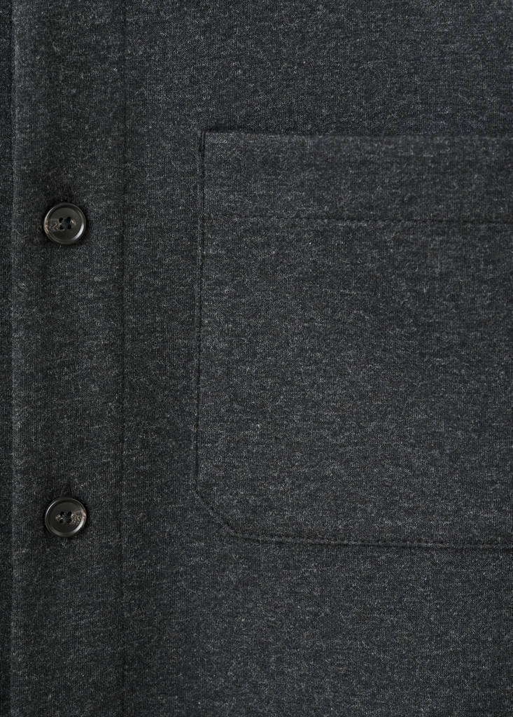 Flannel overshirt with pockets — Dark Heather Grey