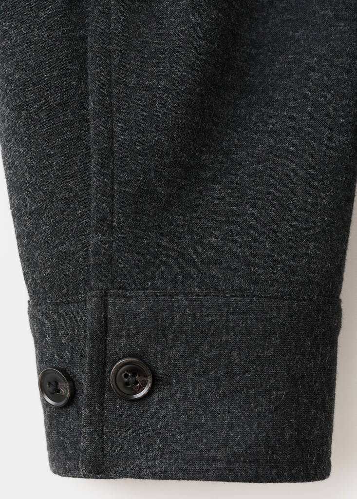 Flannel overshirt with pockets — Dark Heather Grey